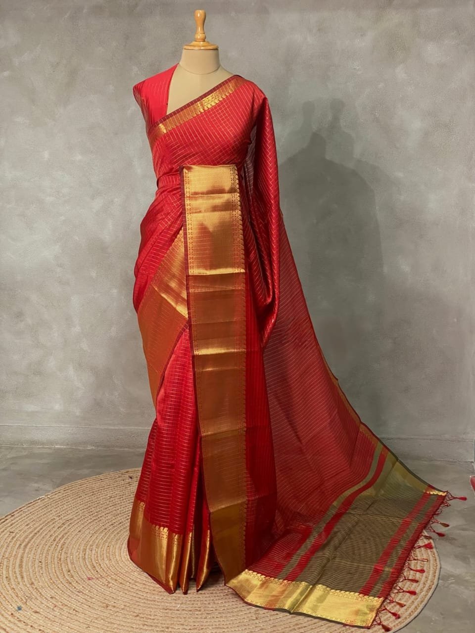 Party Wear Semi Kanchivaram Silk Sarees image 13