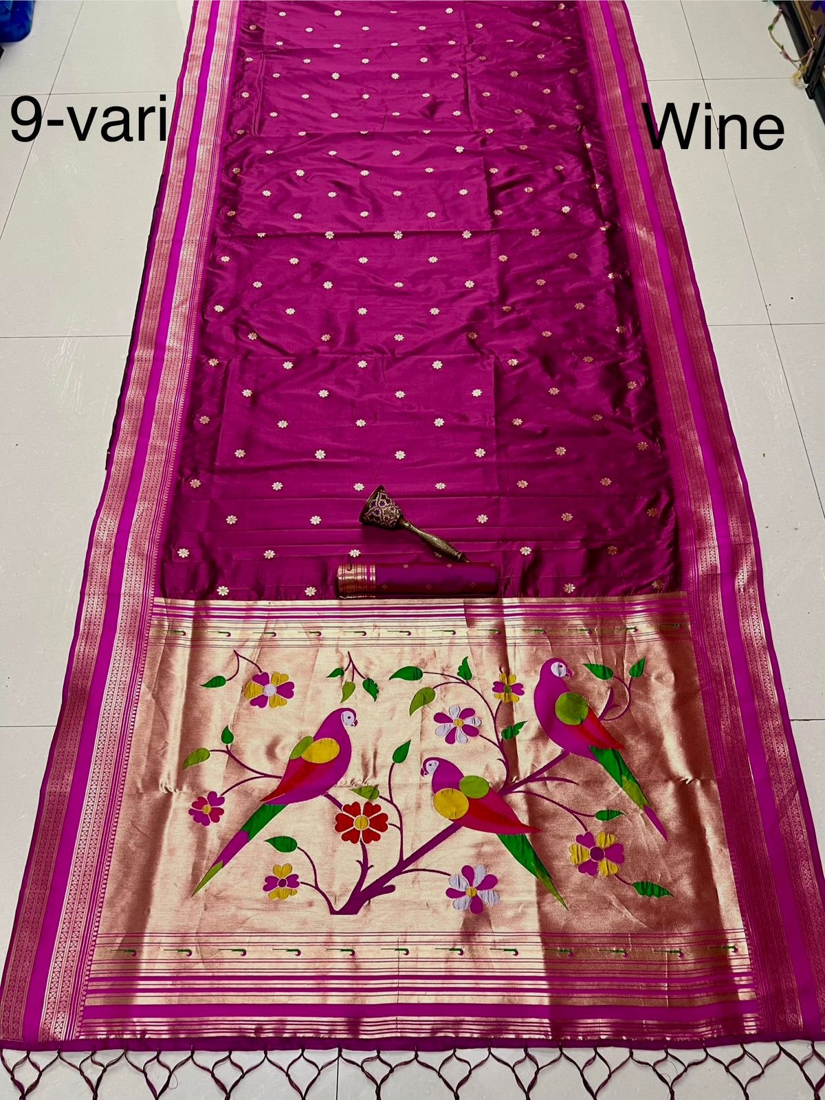 9 Vaar Narayanpet Paithani image 18