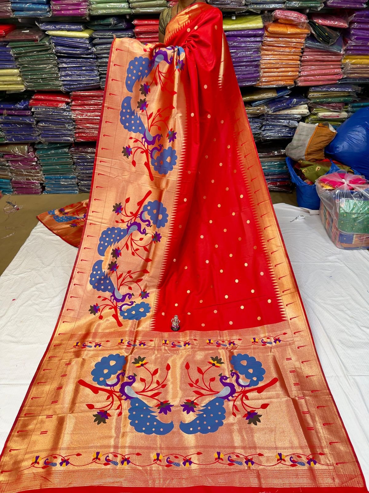Half Allover Paithani image 16