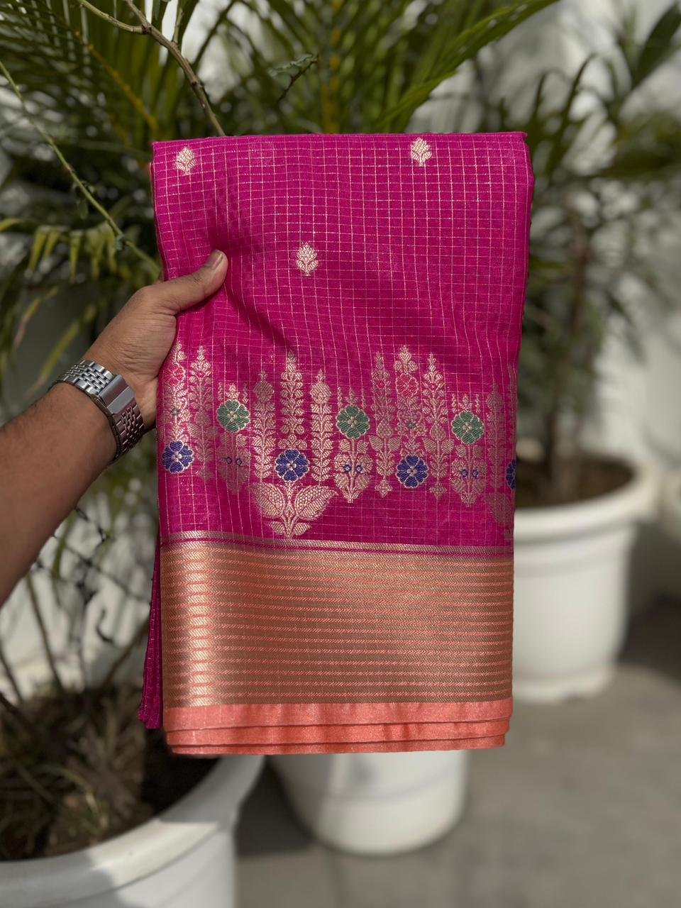 2 Banarasi Dybal Dupion Silk image 13