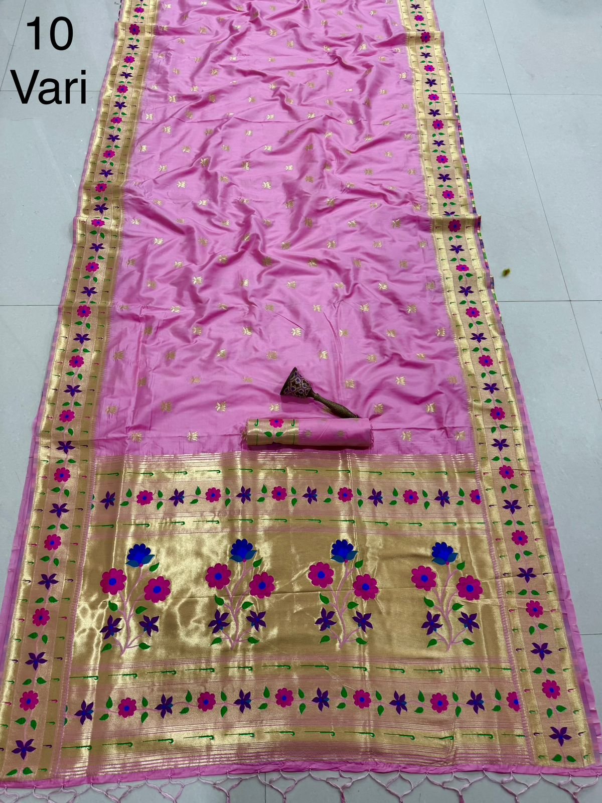 10 Vaar Flower Paithani Saree