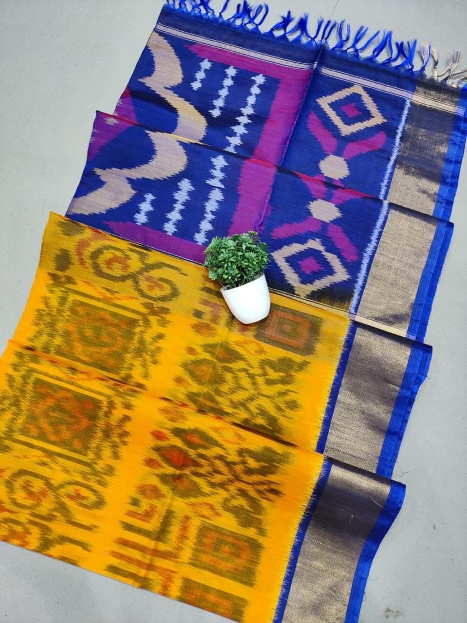 Single Ikkat Sico Cotton Sarees image 12