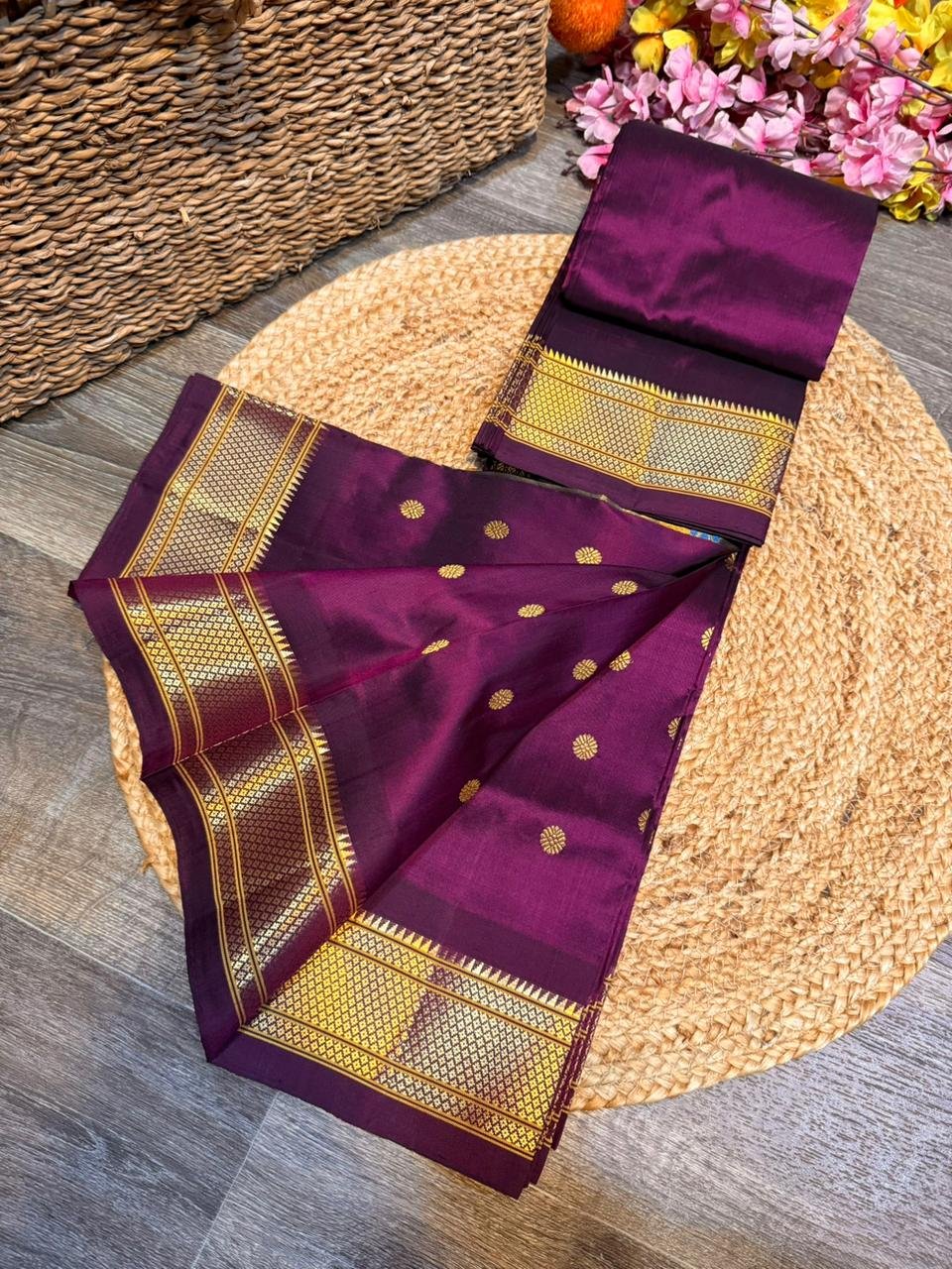 Kalanjali Maharani Paithani Pure Silk image 50
