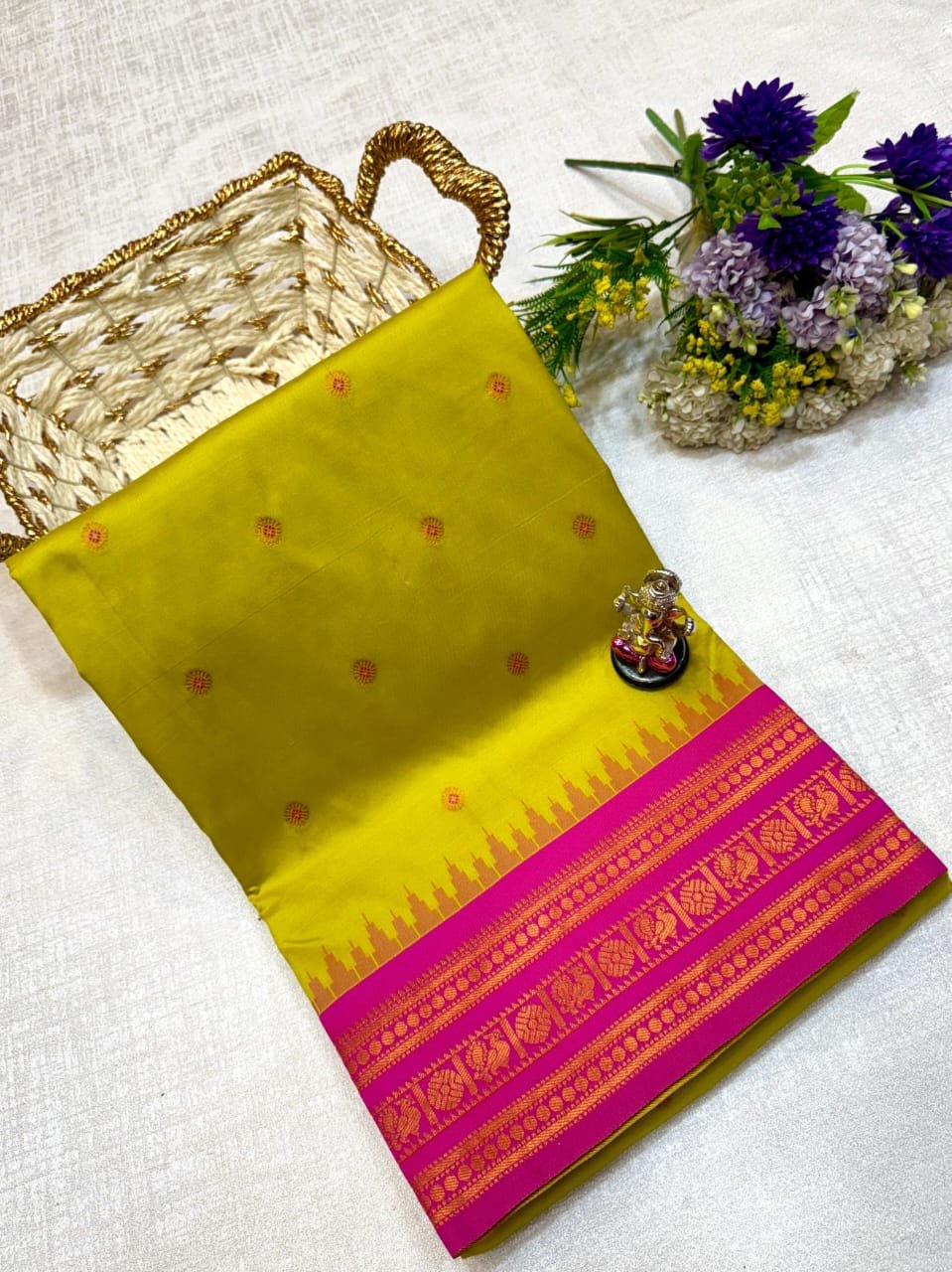 Half Silk South Indian Paithani image 27