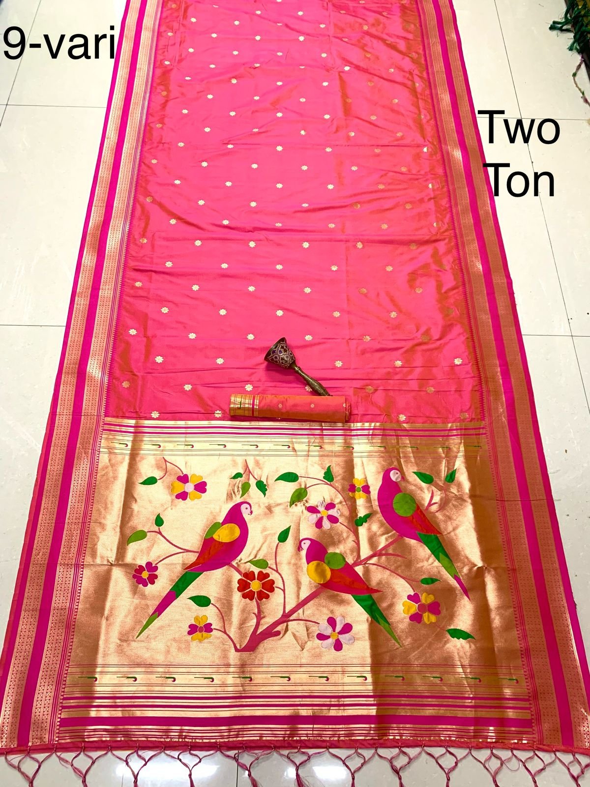 9 Vaar Narayanpet Paithani image 14