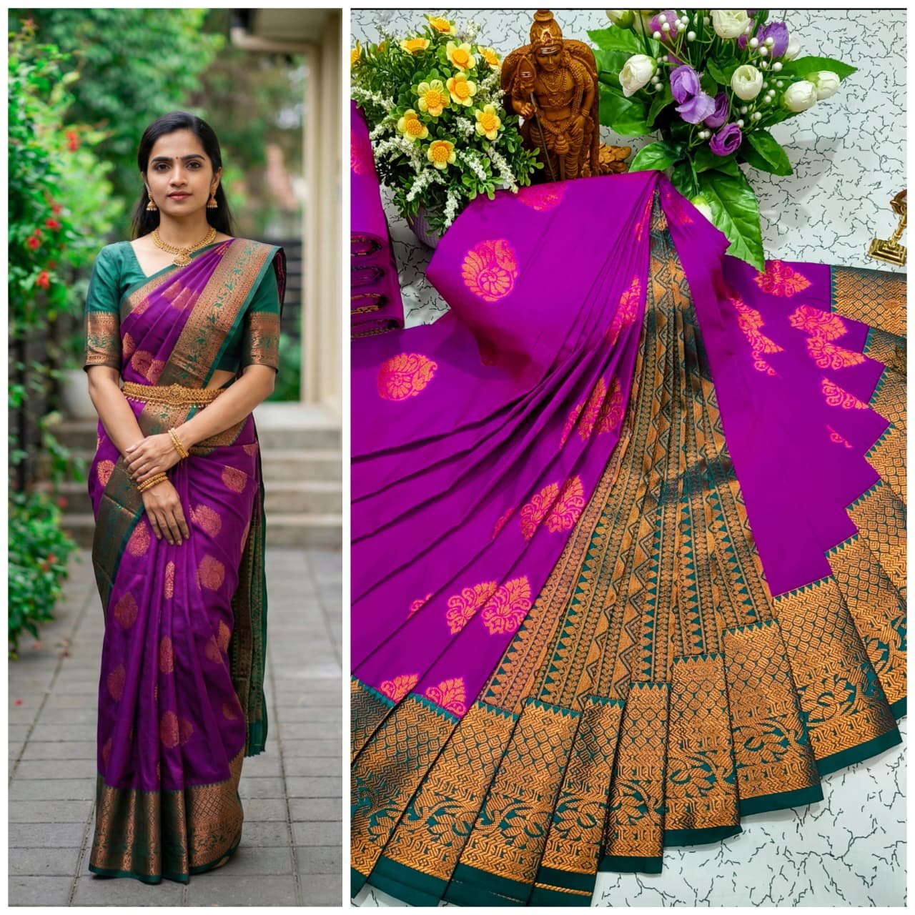 Korvai Kottanji Tana Semi Silk Saree image 29