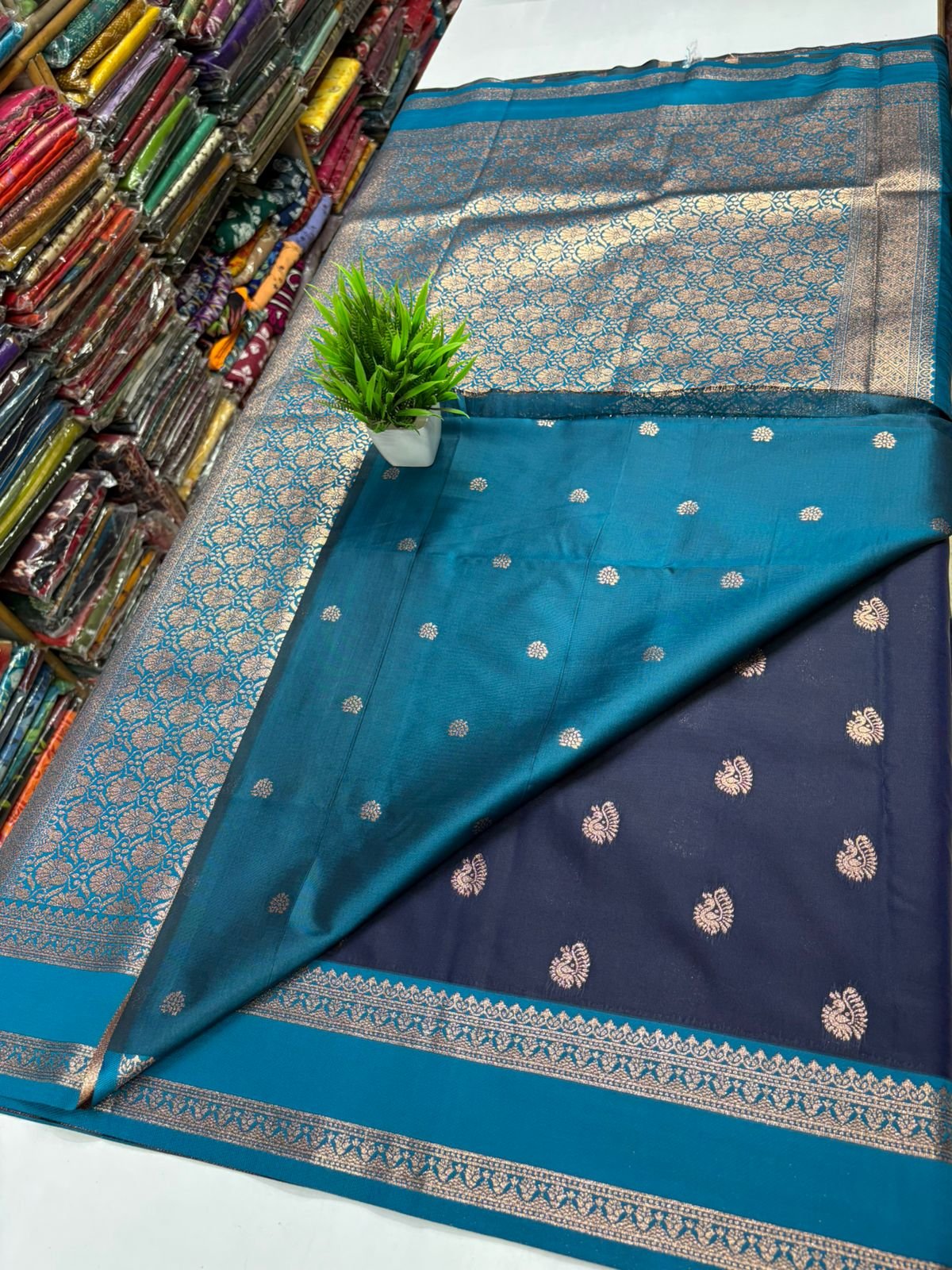 Premium Soft Kanchi silk saree in Bentex border image 6