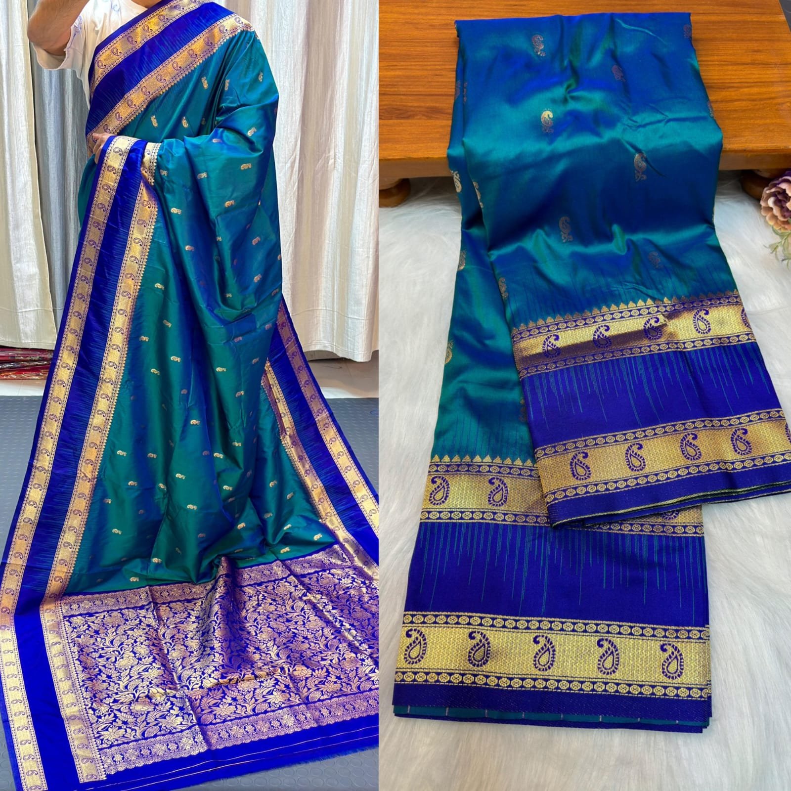Kanjivaram Paithani Saree image 2