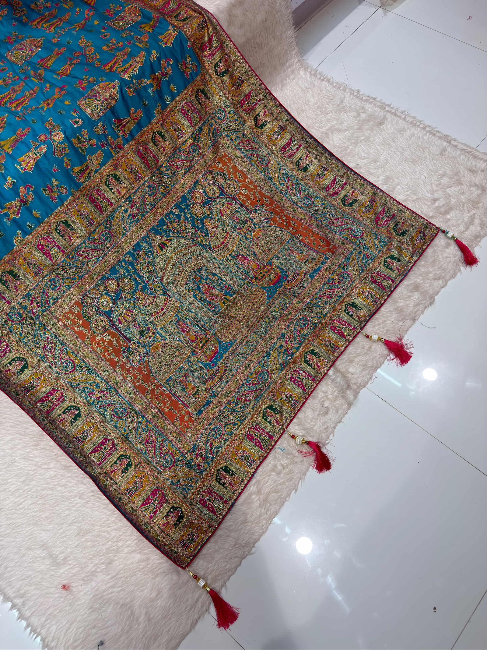 Dola Silk With Meenakari And Siroski Work image 11
