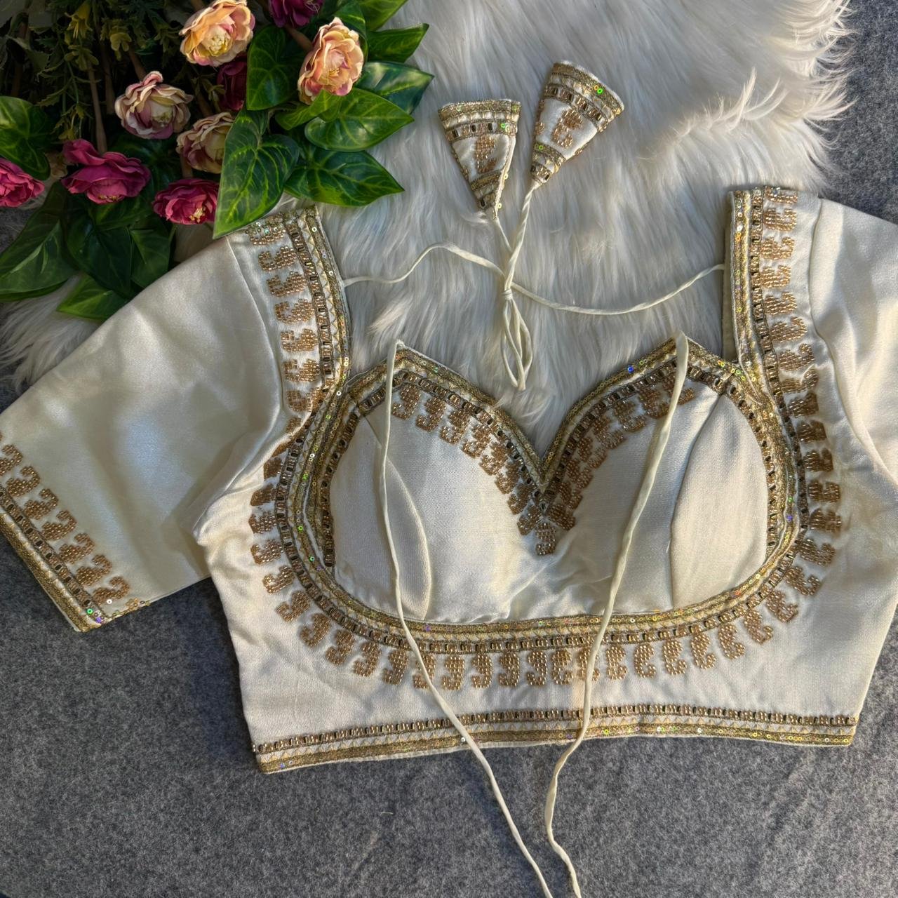 Heavy Jari  Sequence & Beads+ Thread Work image 8