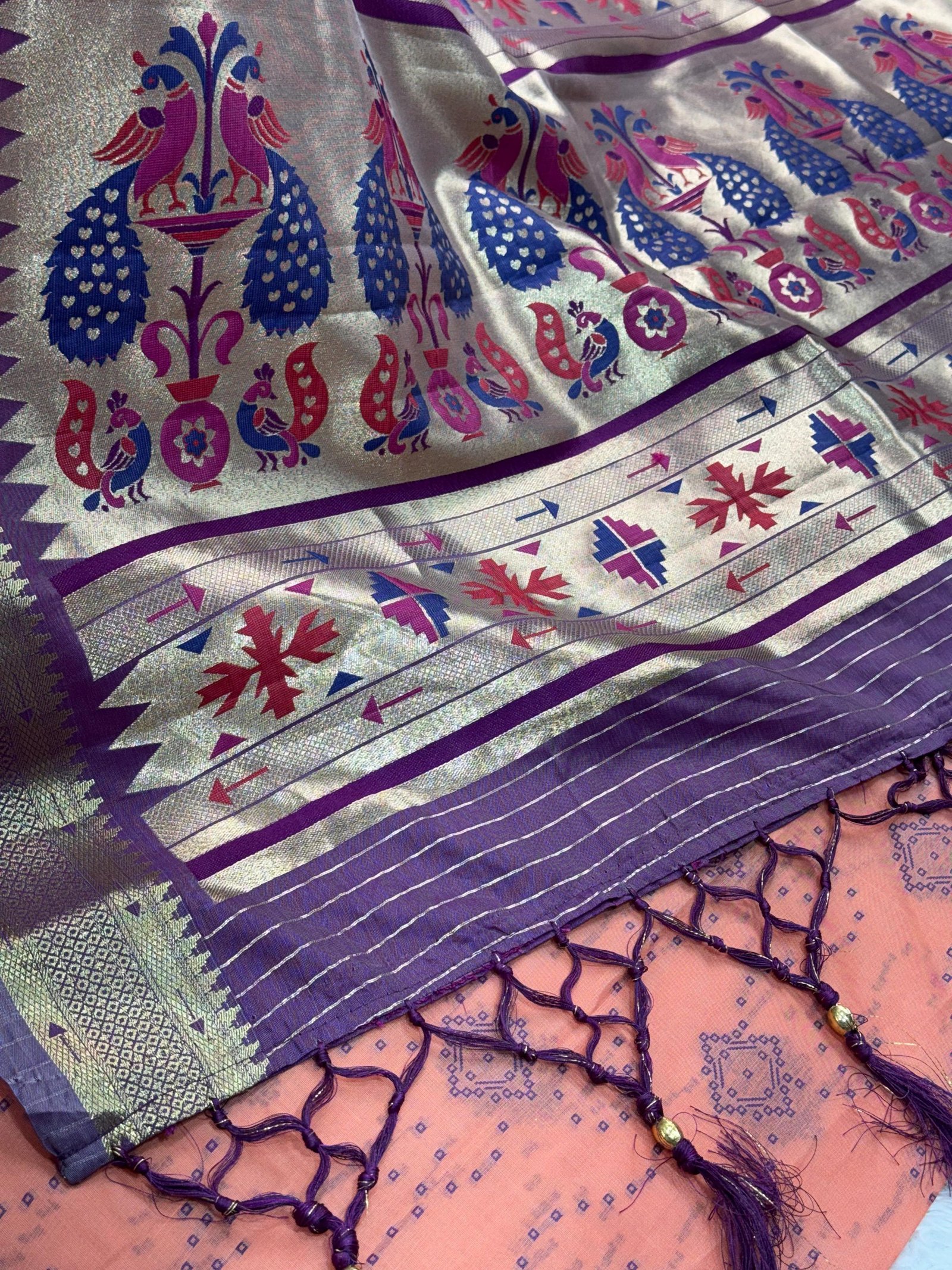 Soft Pure Cotton Sarees with latkan image 8