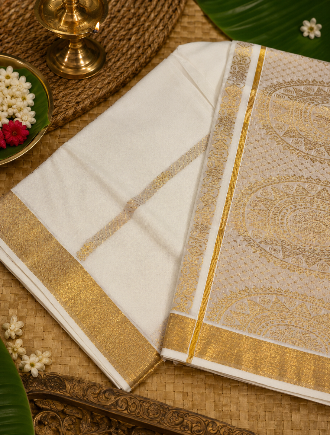 5 Kerala Kasavu Saree Cotton image 2