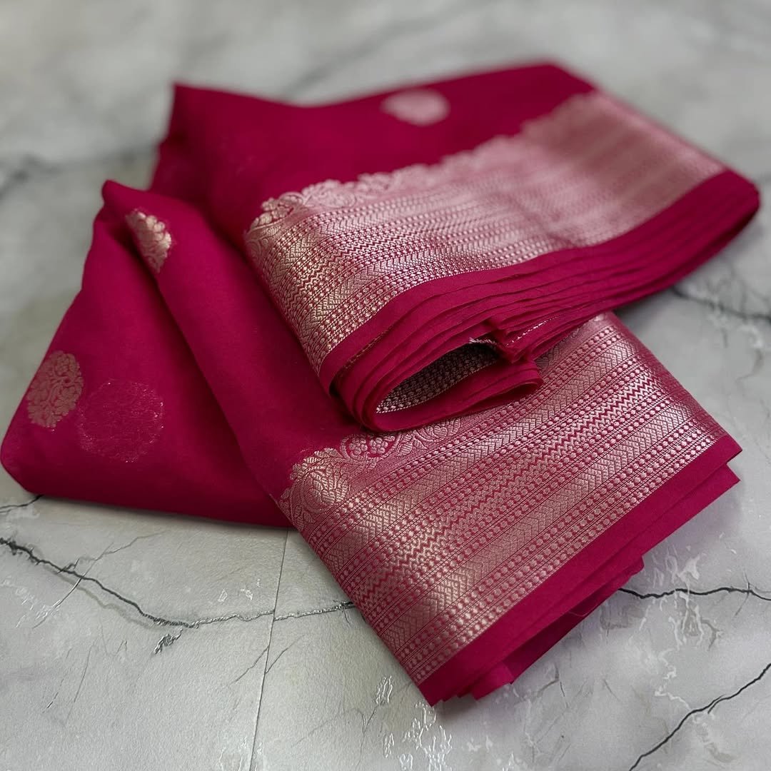 Banarasi Daybal Semi Georgette Soft Silk Saree image 16