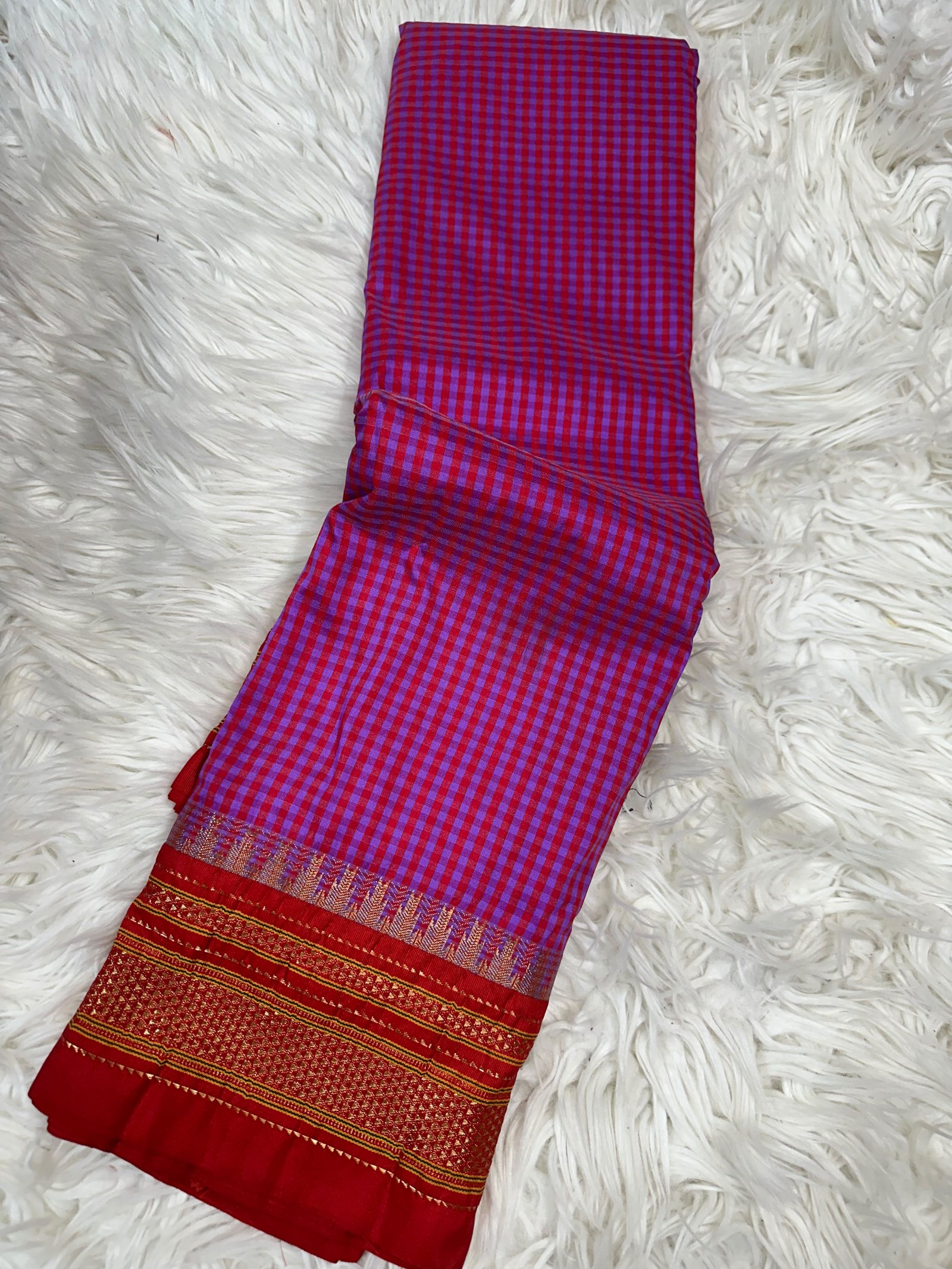 Ilkal Tum Tum Checks Saree image 4