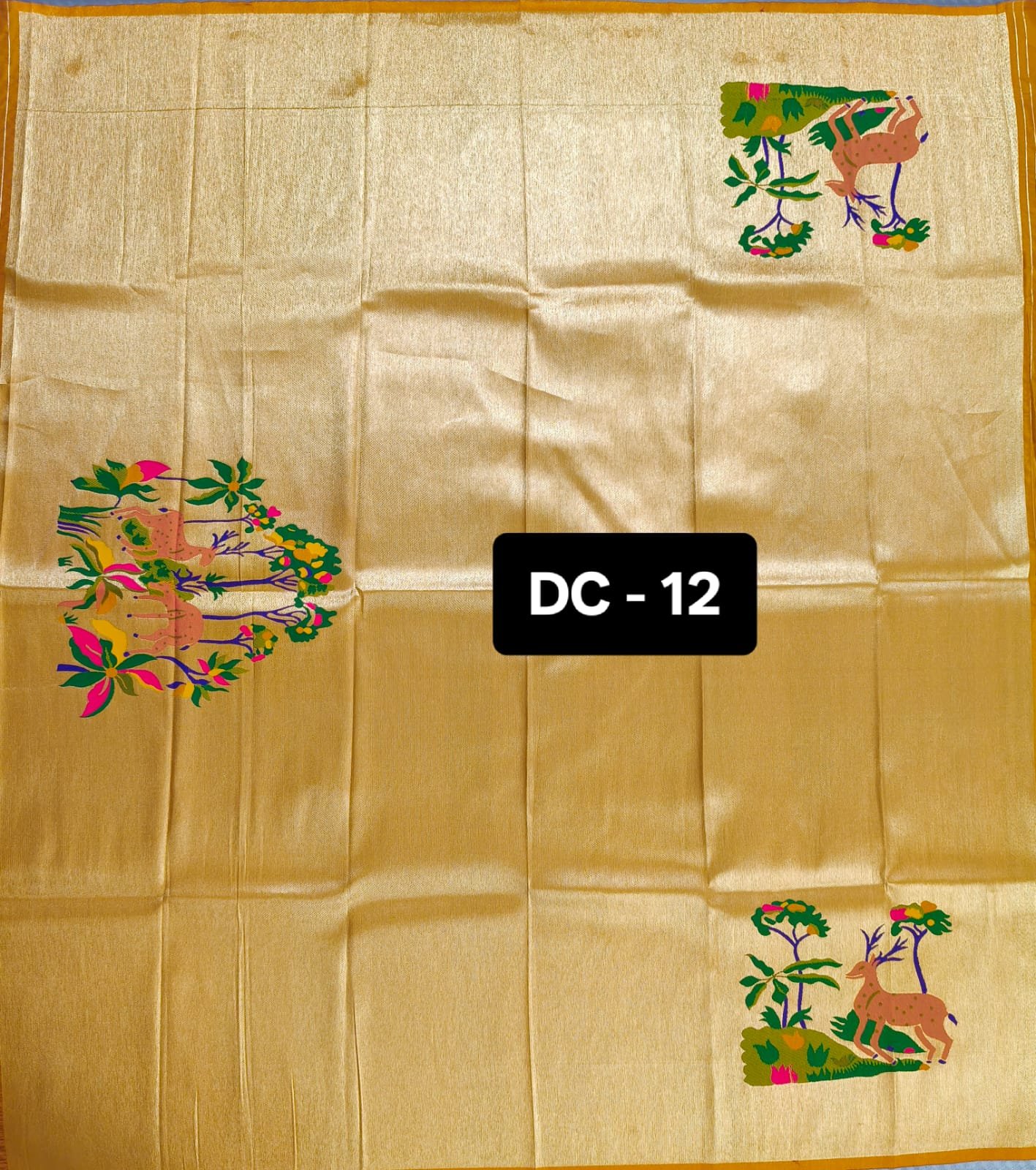 6 Paithani Blouse Piece Gold Border