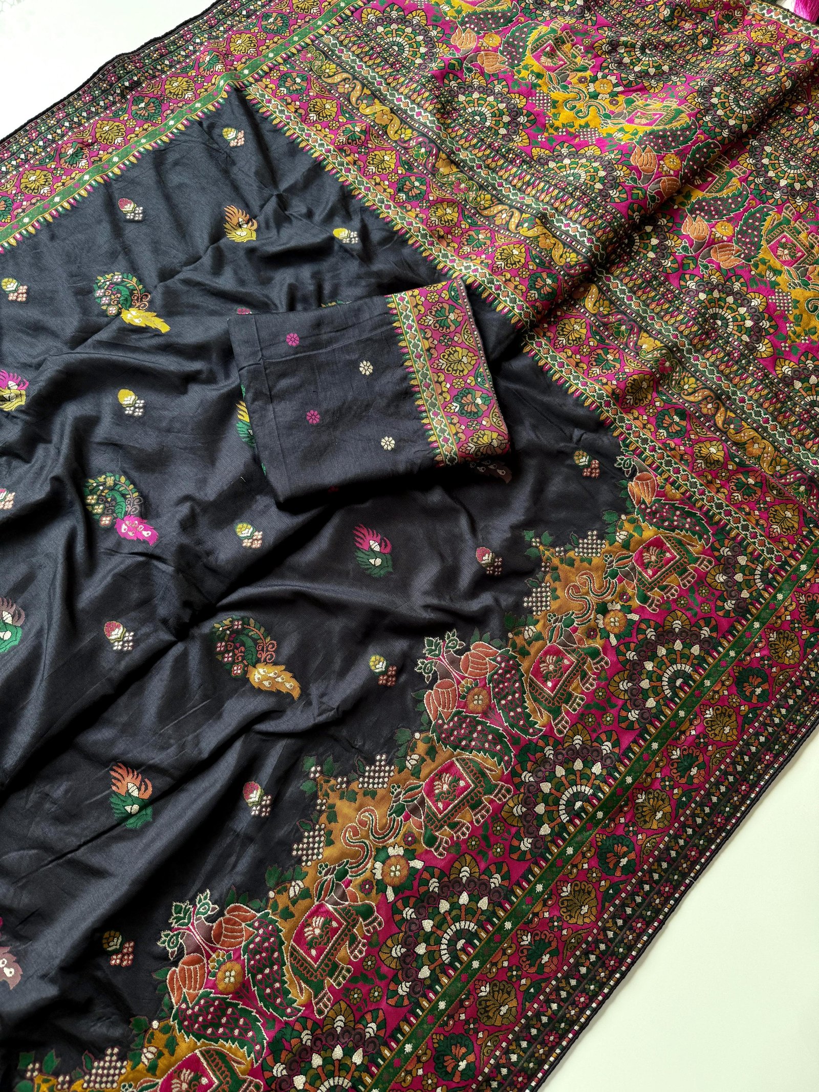 6 Rajwadi Pashmina saree image 8