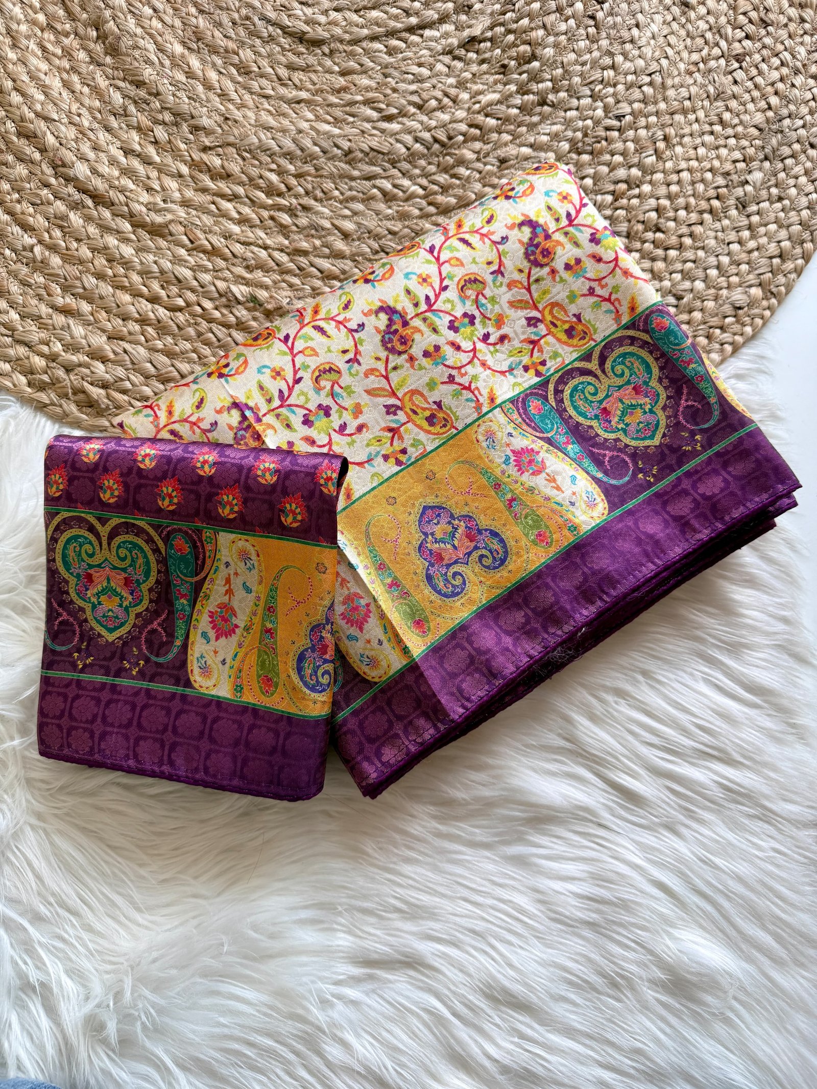 Dola Silk Position Pashmina Design Saree image 4