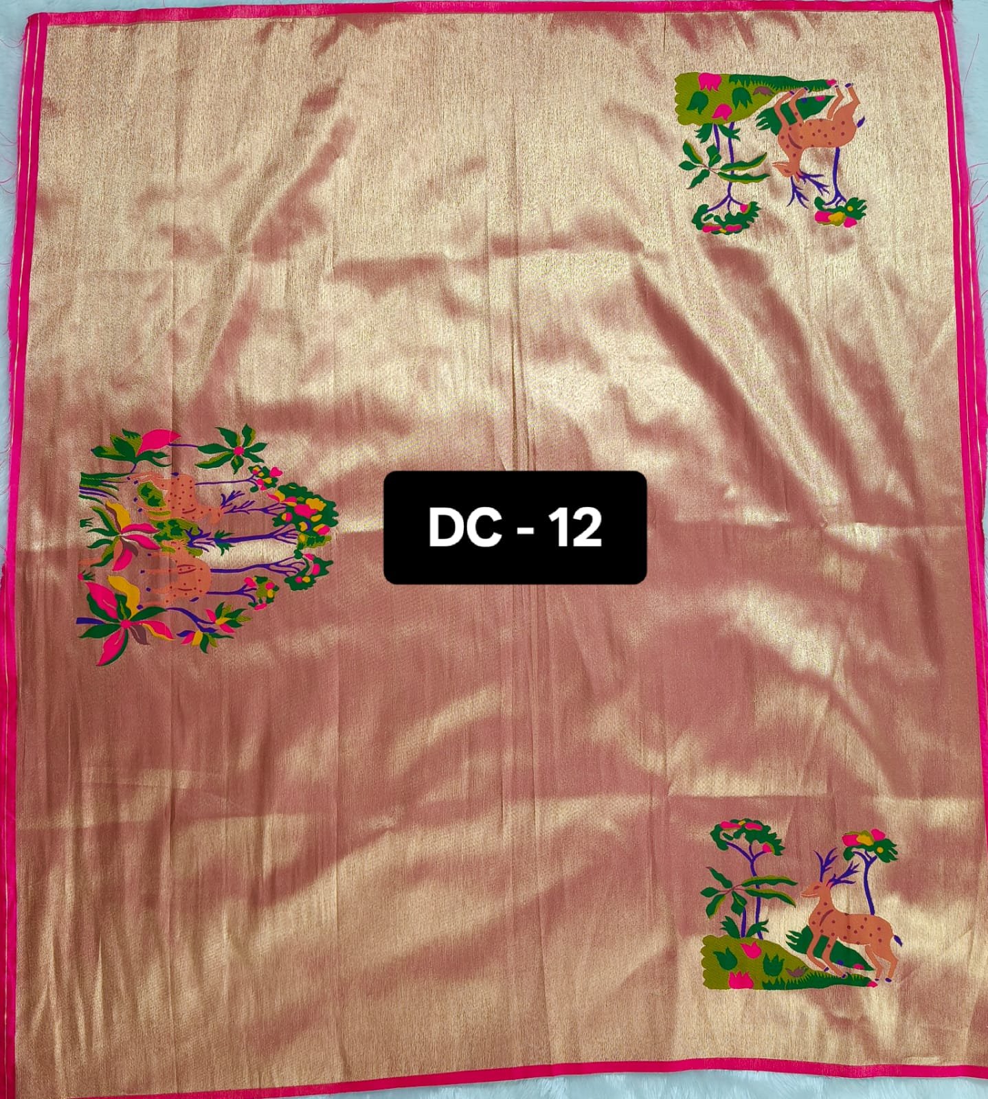 5 Paithani Blouse Piece Pink Border