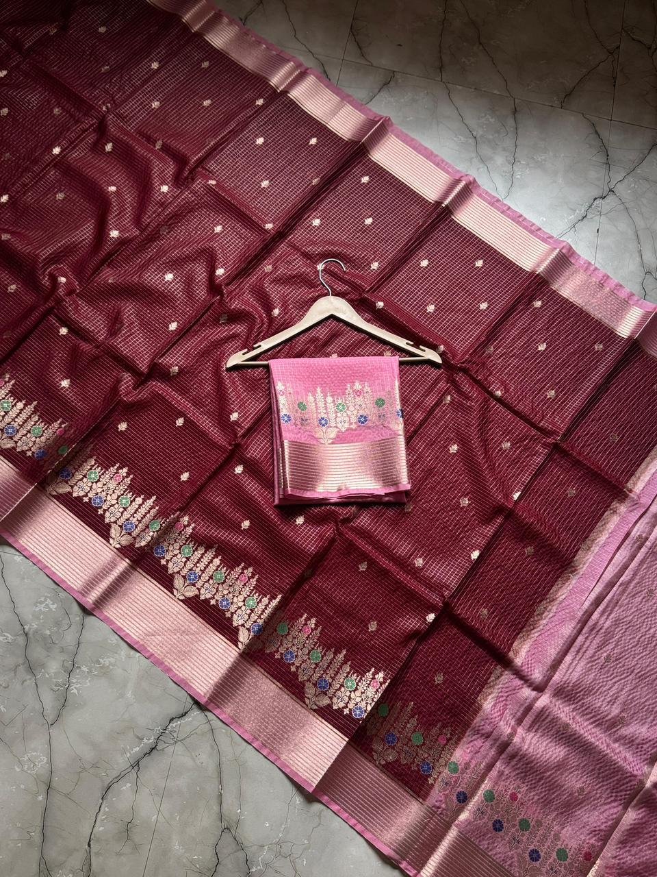 2 Banarasi Dybal Dupion Silk image 10