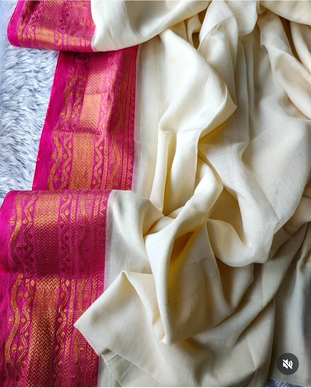 Mul cotton saree for Onam Vishu image 2