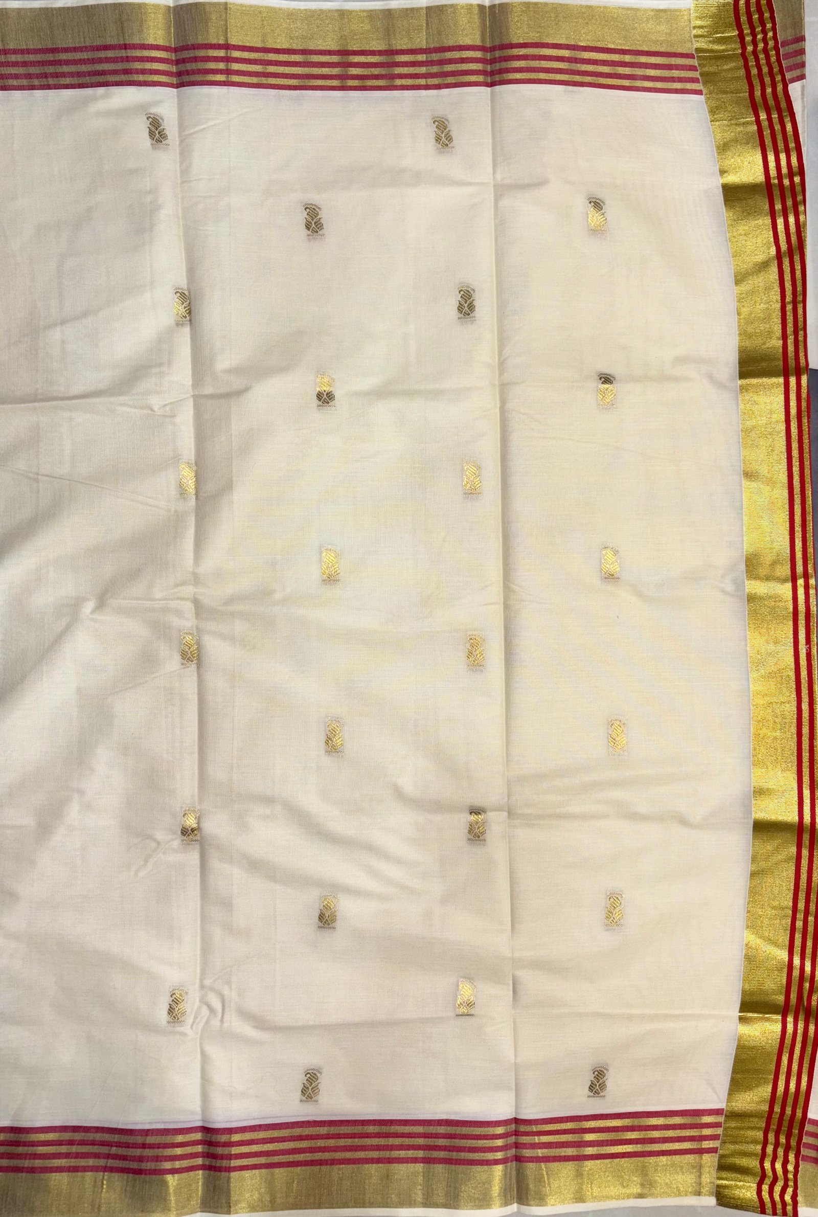 Kerala Kasavu Saree Red 1