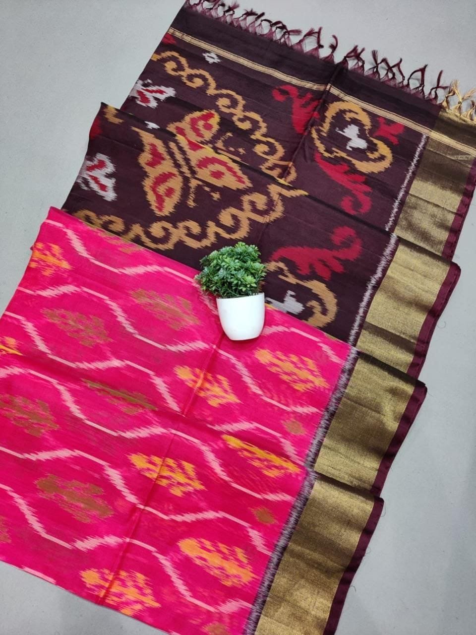 Single Ikkat Sico Cotton Sarees image 5
