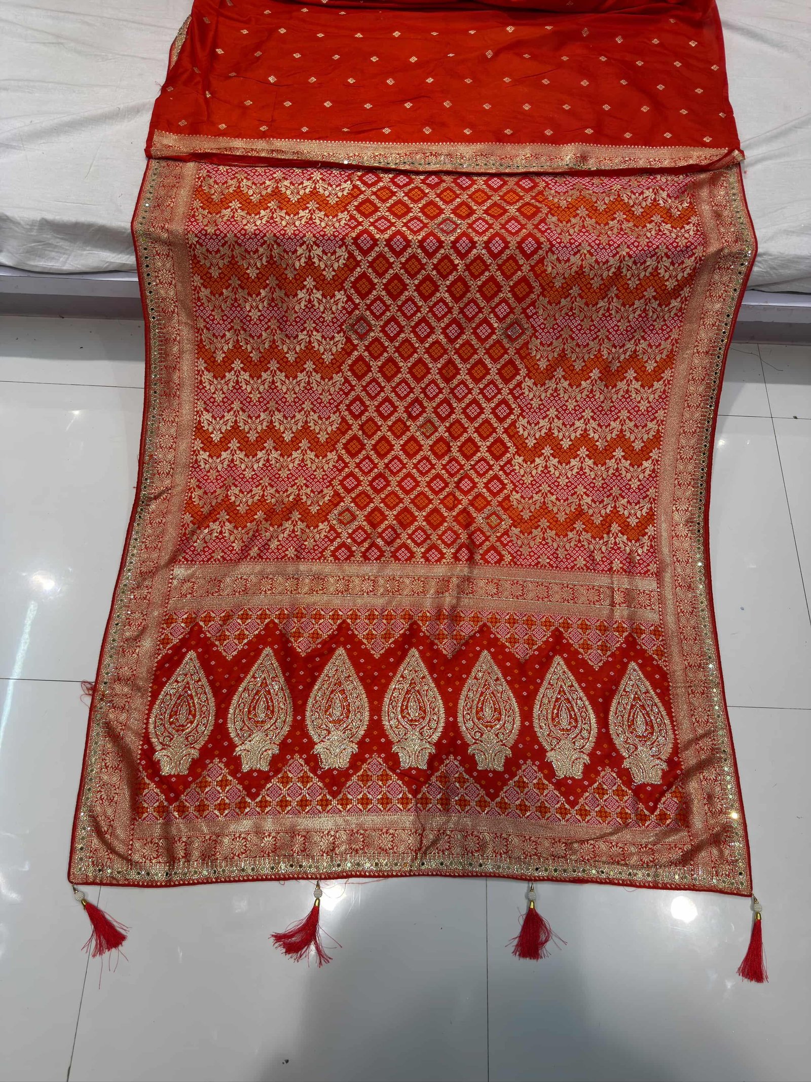 Premium Banarasi Dola Gharchola With Gotapatti Pallu image 4