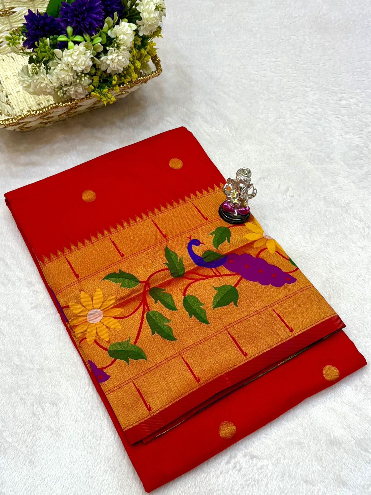Radha Rani Brocade Paithani image 33