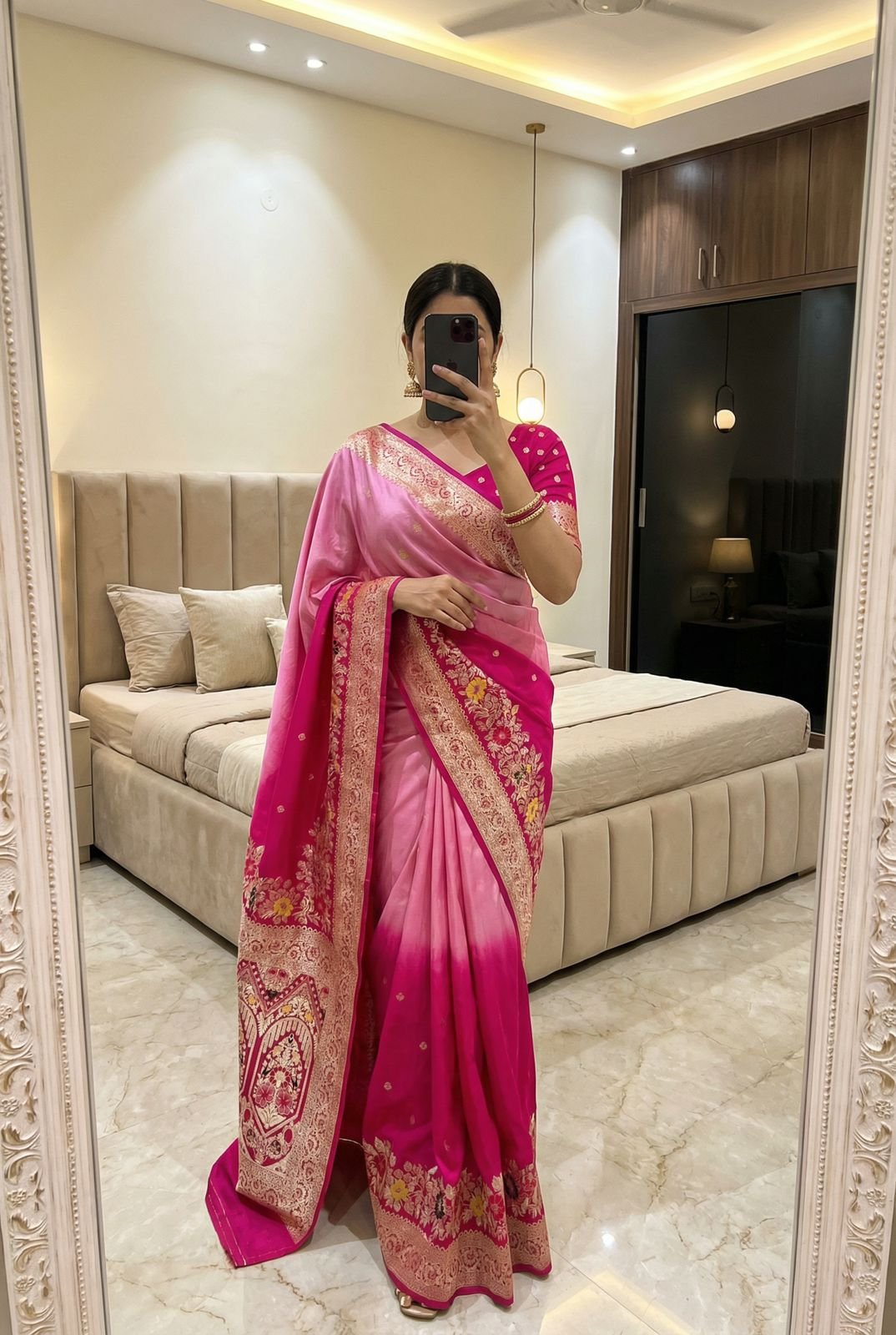 Pure Viscose Dola Silk Saree image 3