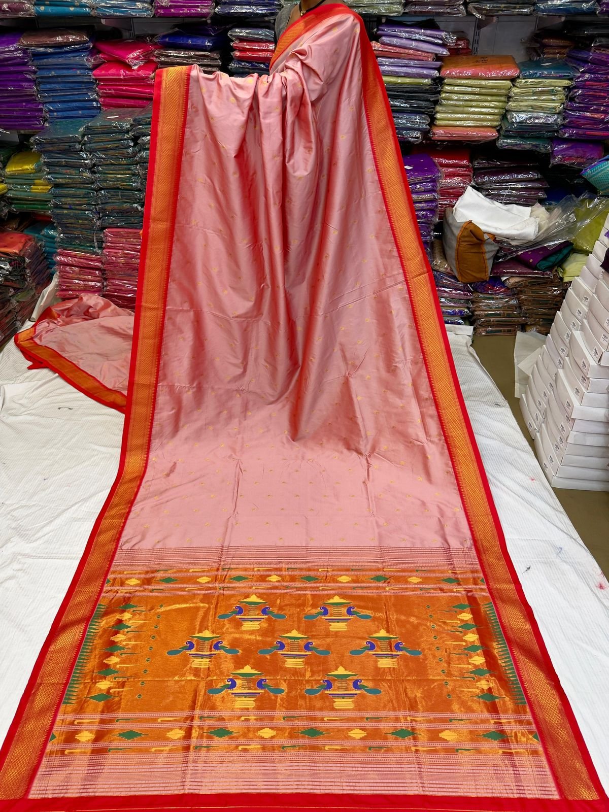 Yeola Double Pallu Semi Paithani image 17