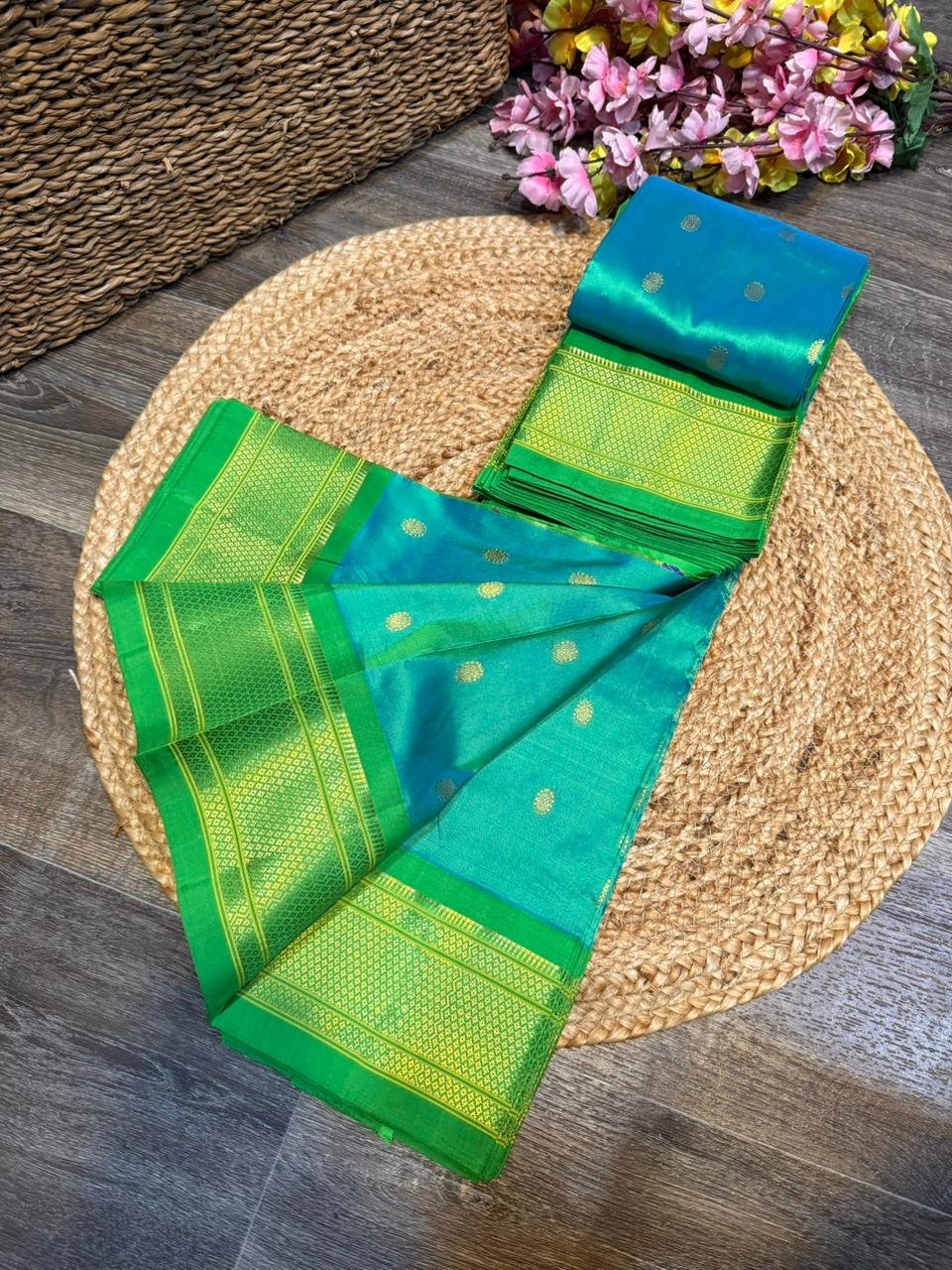 Kalanjali Maharani Paithani Pure Silk image 13