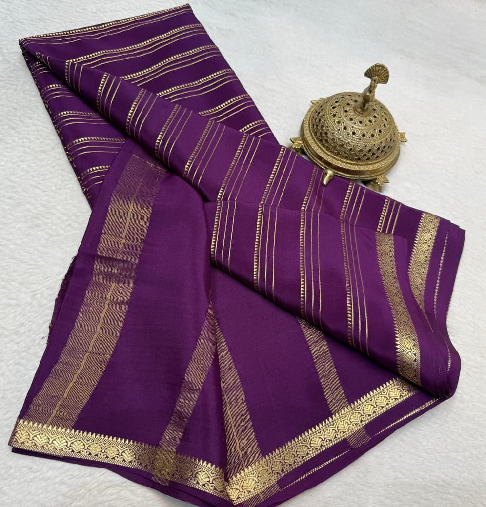Semi Mysore Silk Sarees image 14