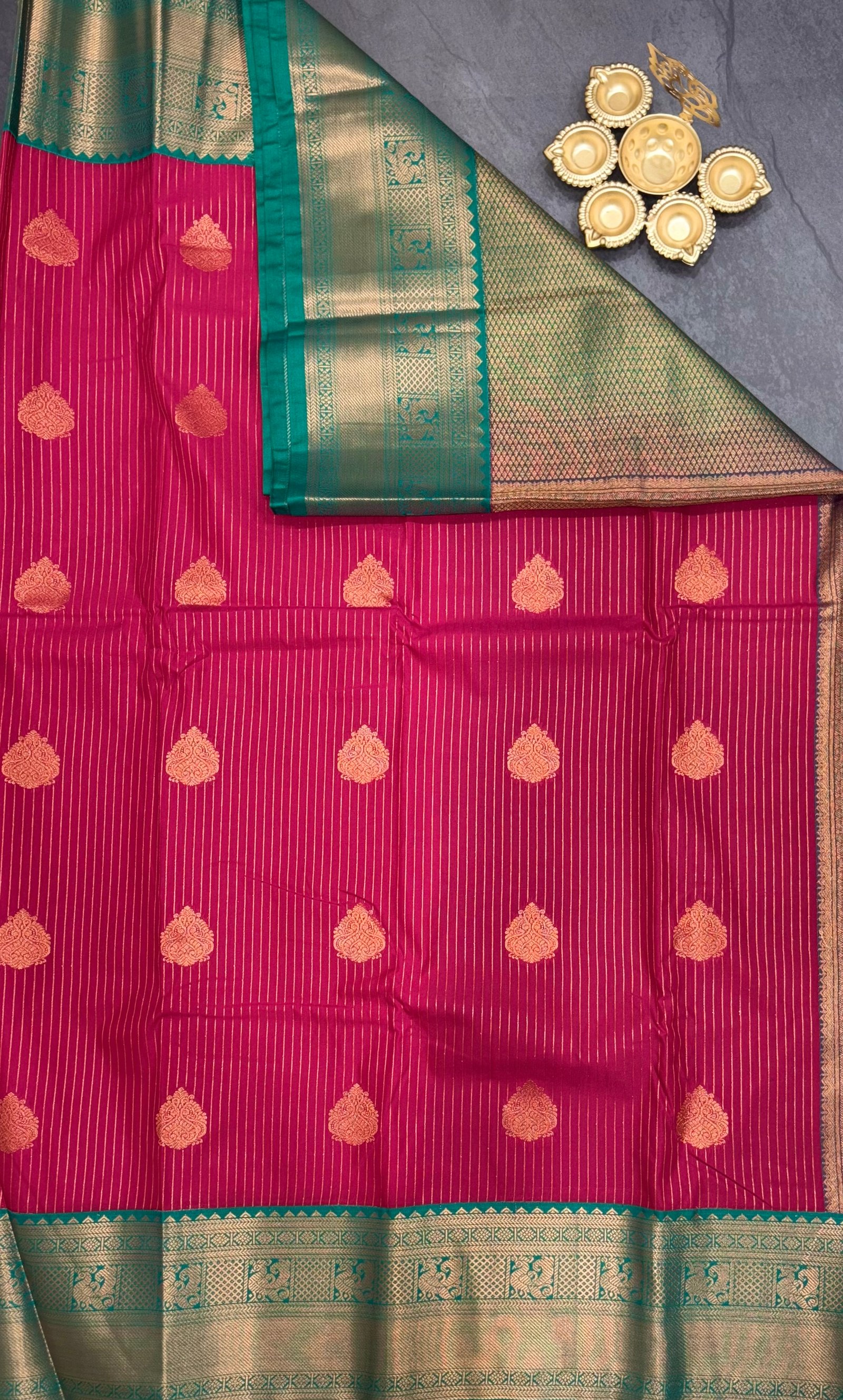 6 Korvai Kanchi Semi Silk Sarees image 12
