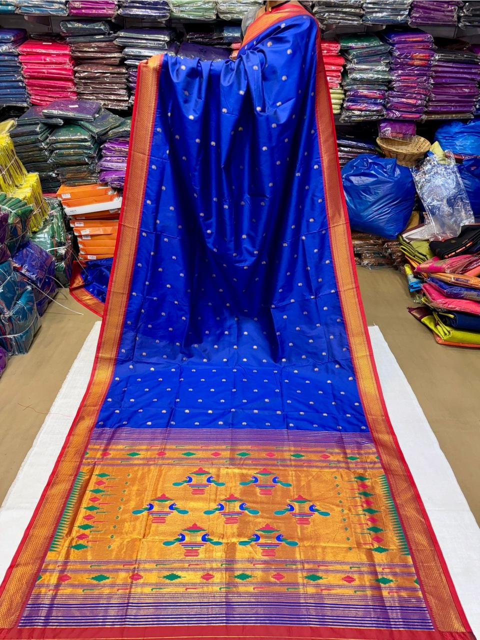 Yeola Double Pallu Semi Paithani image 27