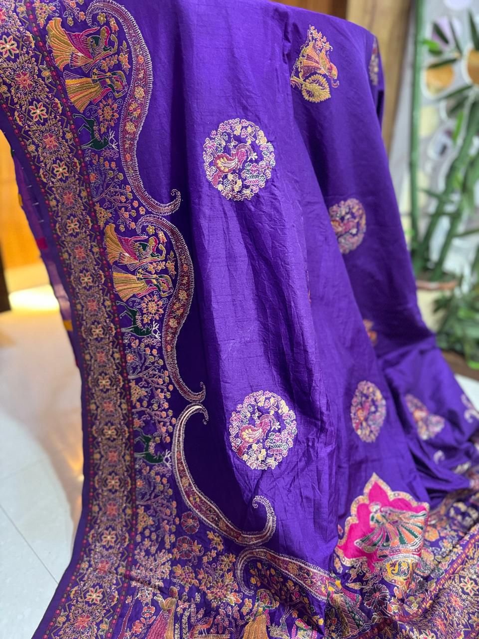 3 Pure n Soft Rajwadi Pashmina Silk Weaving Saree image 5