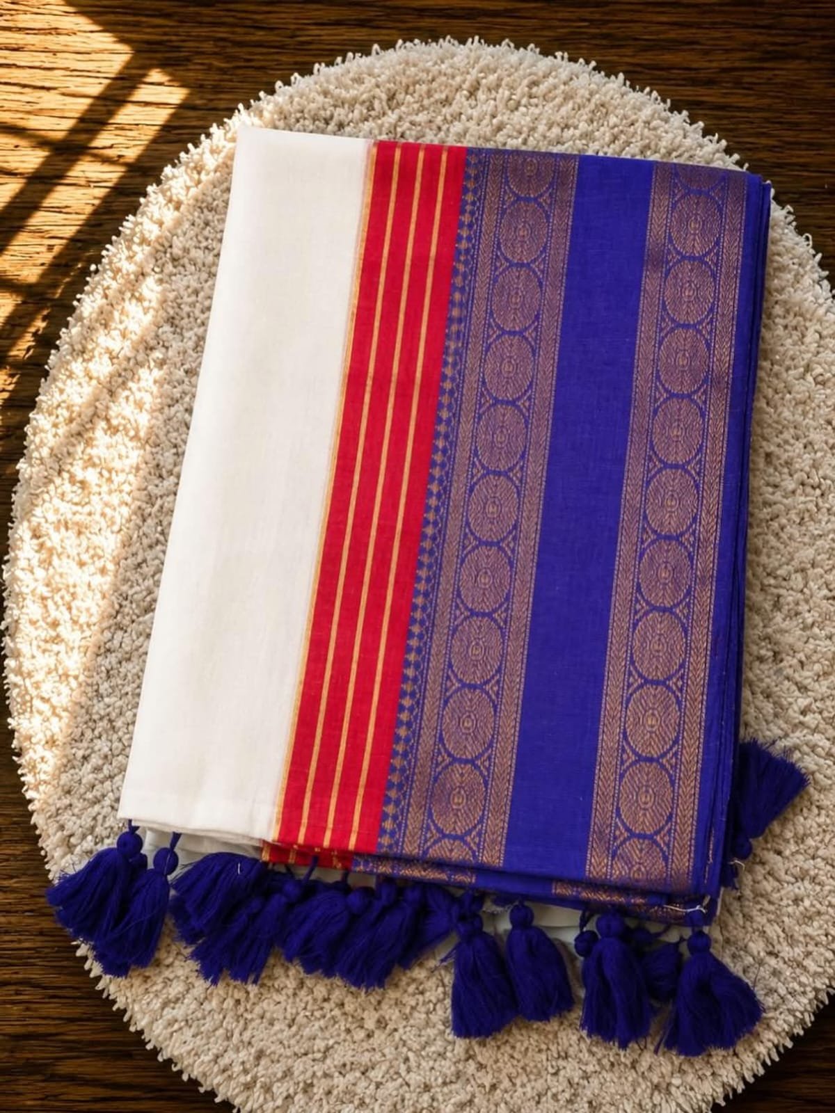 Onam-Vishu Mul Cotton Saree image 2