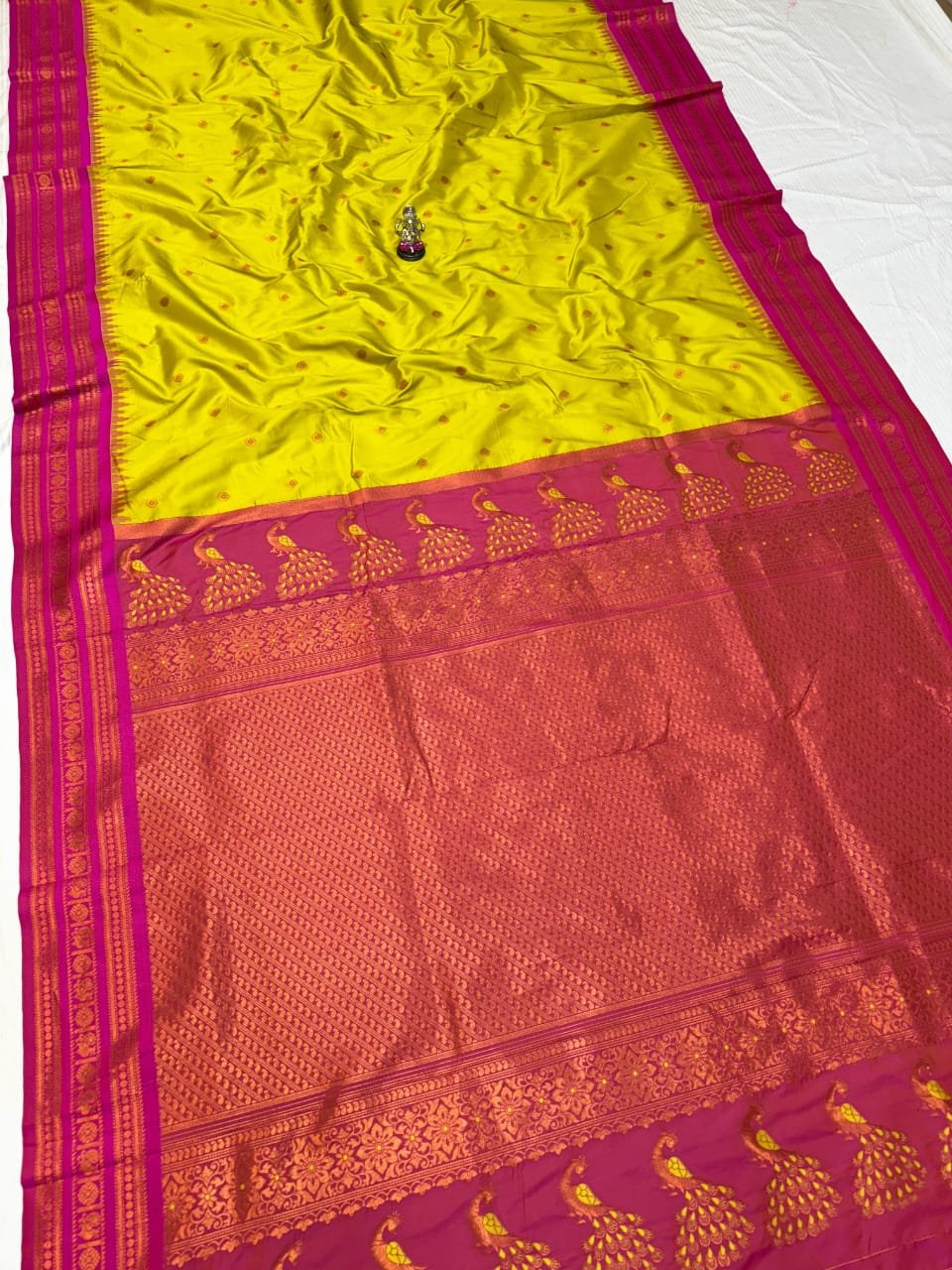 Half Silk South Indian Paithani image 28