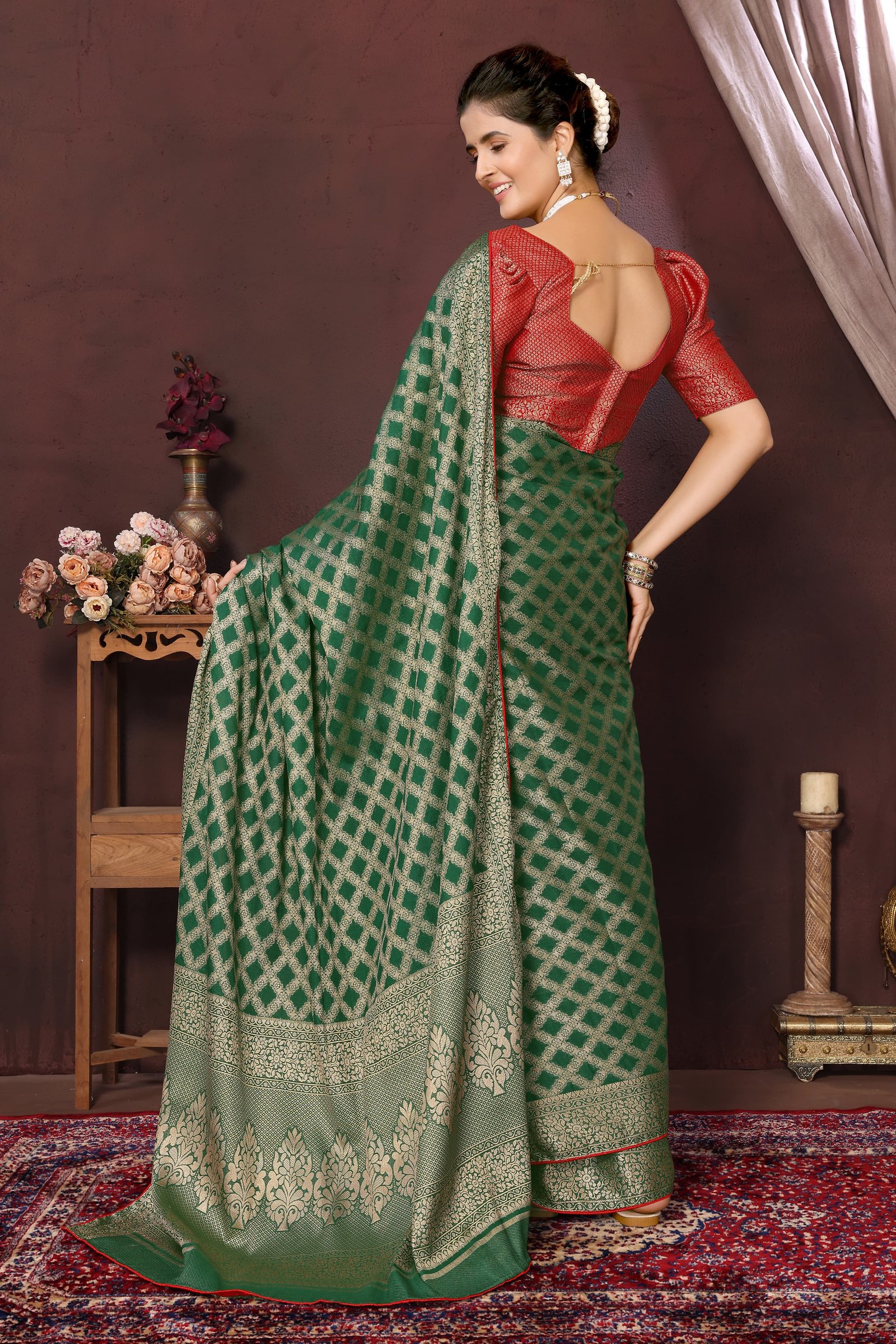 Pure Nylon Viscose Khaddi Crepe Georgette Jacquard Weaving image 5