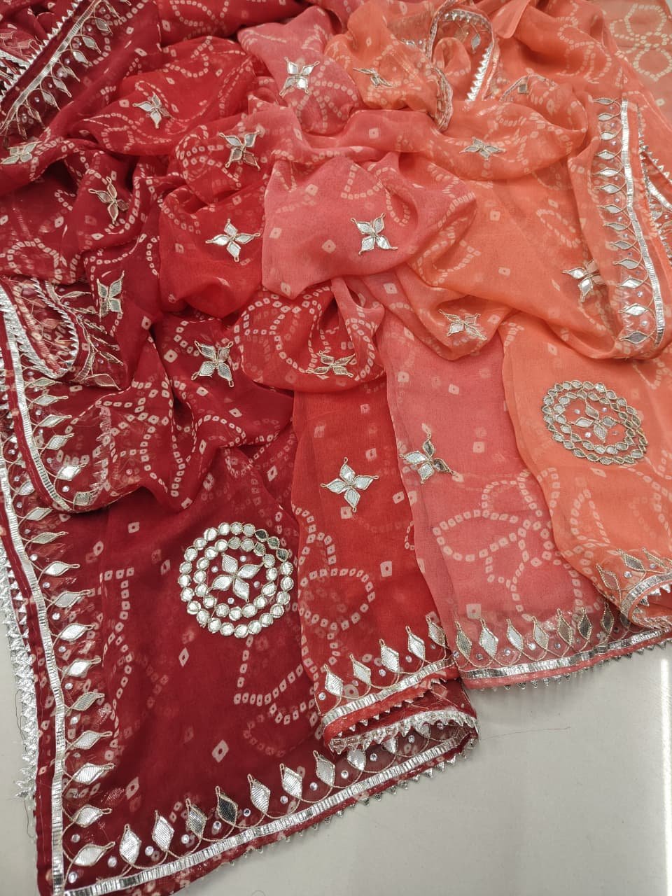 Georgette Fabric Rajasthani Gota Patti Work image 4