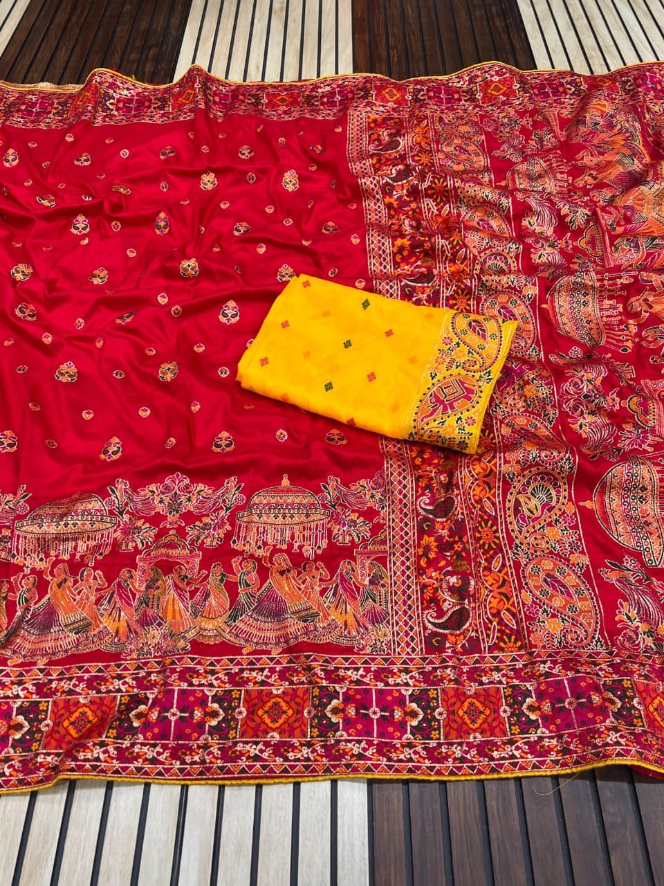 14 rajwadi pashmina saree image 11