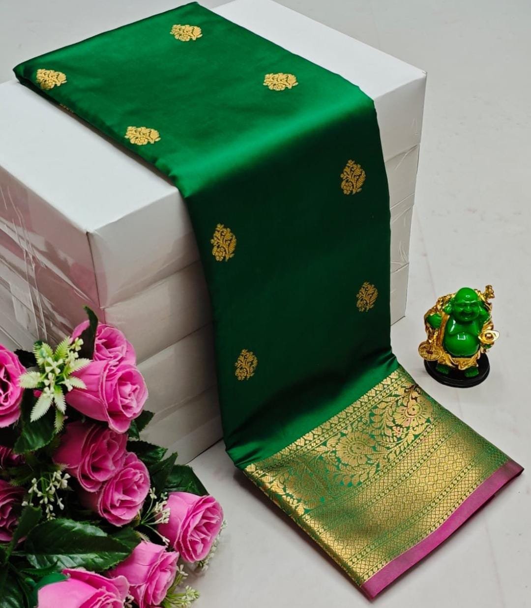 Litchi Soft Silk Sarees image 2