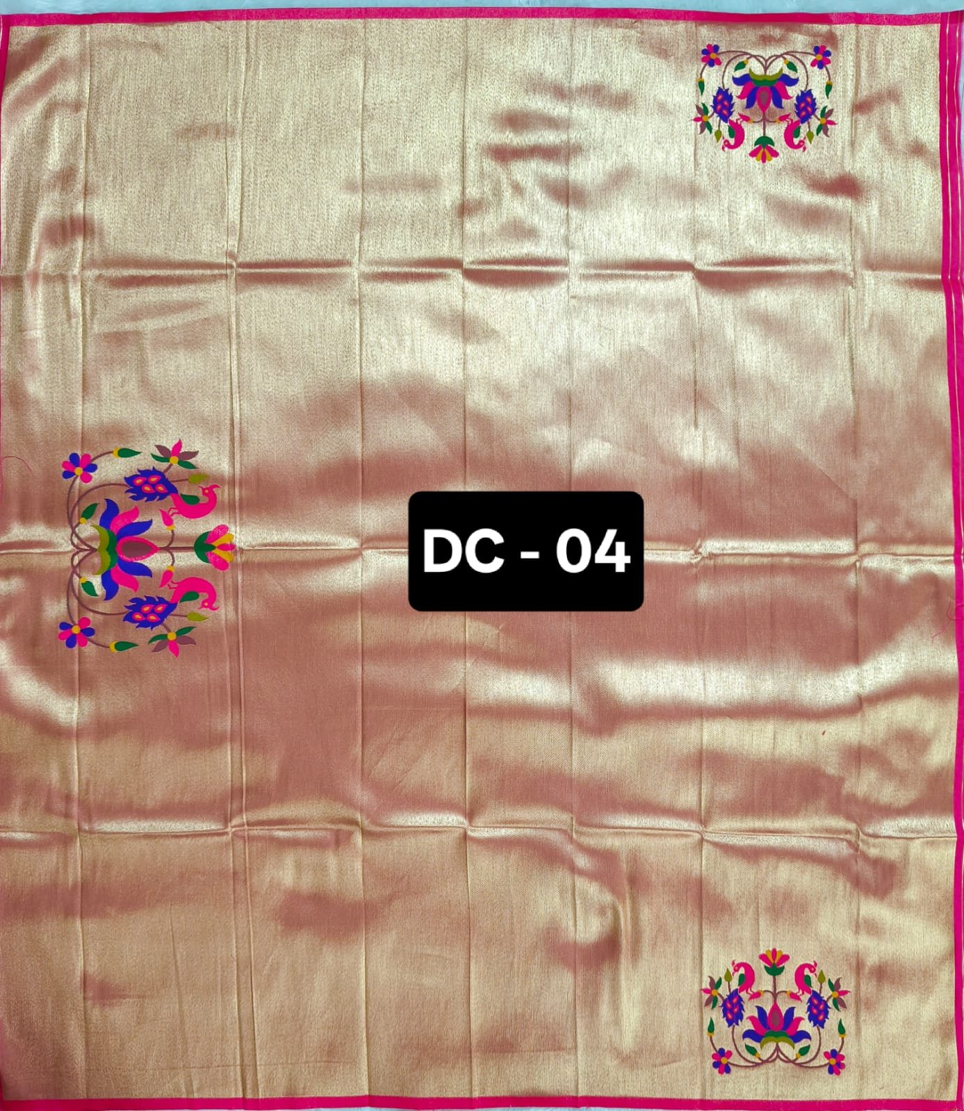 1 Paithani Blouse Piece Pink Border
