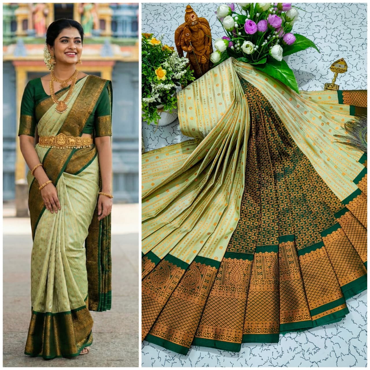 Korvai Kottanji Tana Semi Silk Saree image 33