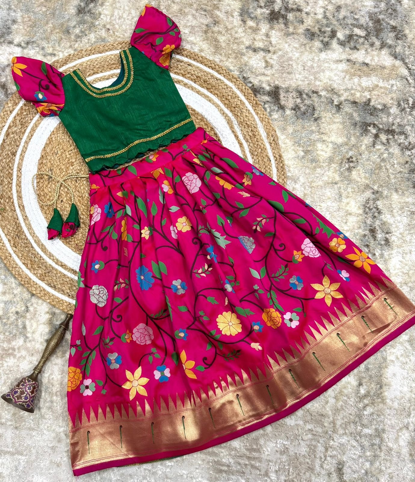 Paithani Kids Lehenga Choli image 7