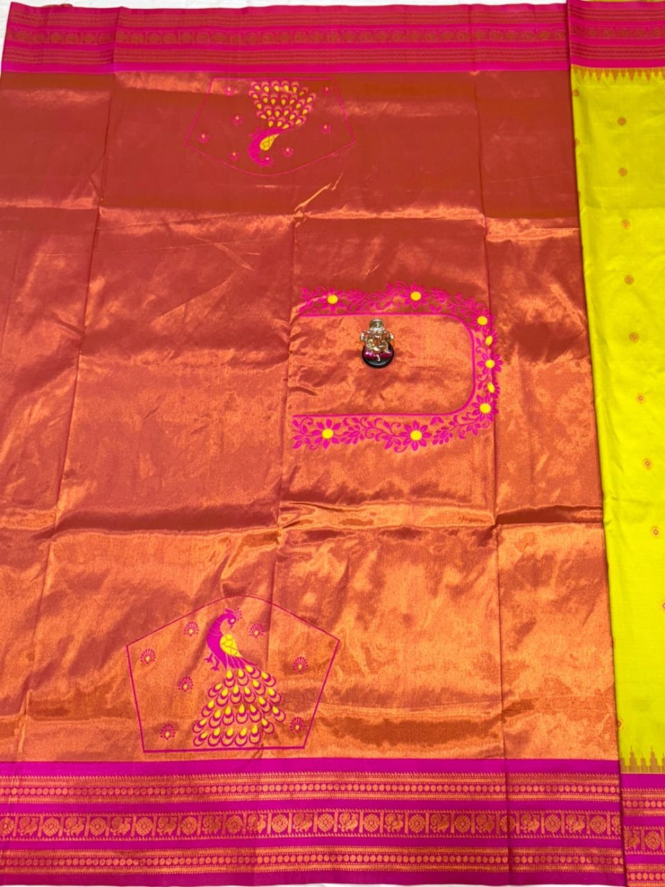 Half Silk South Indian Paithani image 26