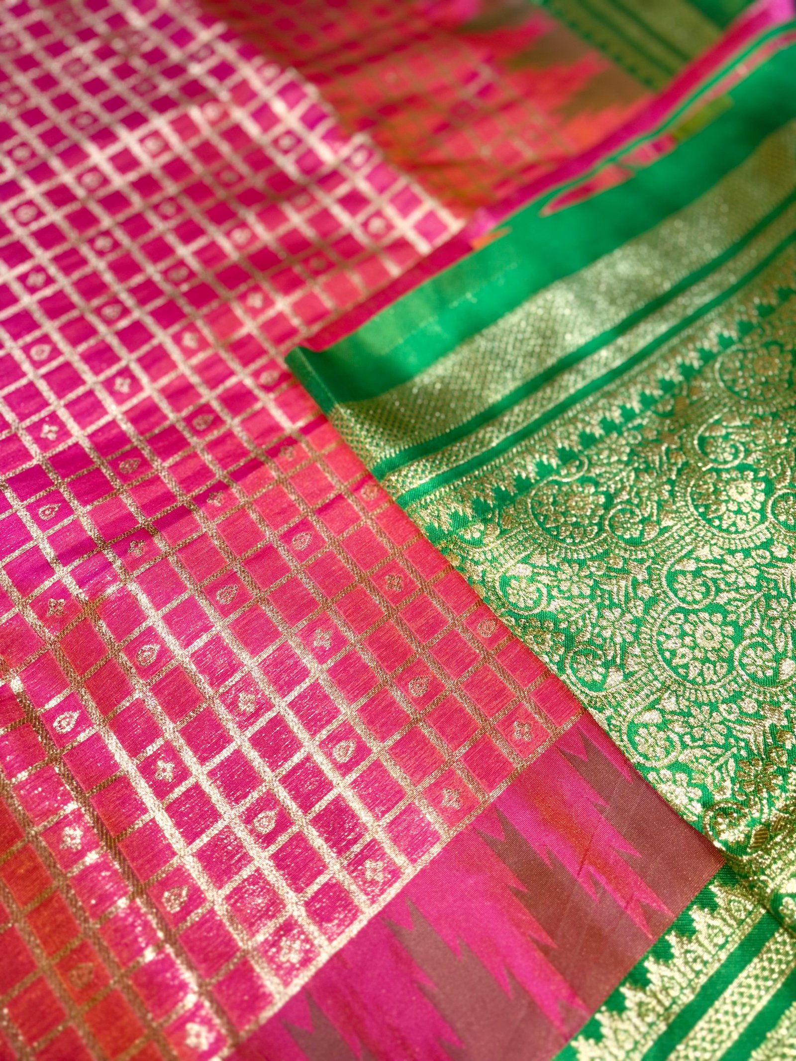 Bridal Semi Gadwal Sarees image 14