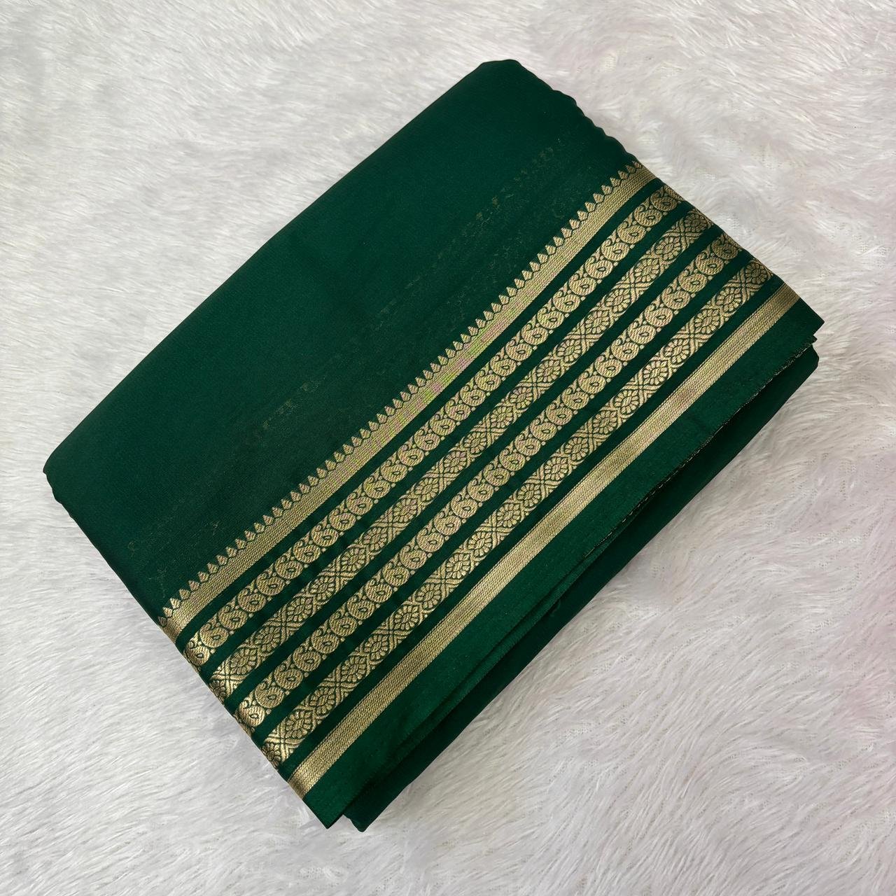 Semi Mysore Crepe Silk Sarees