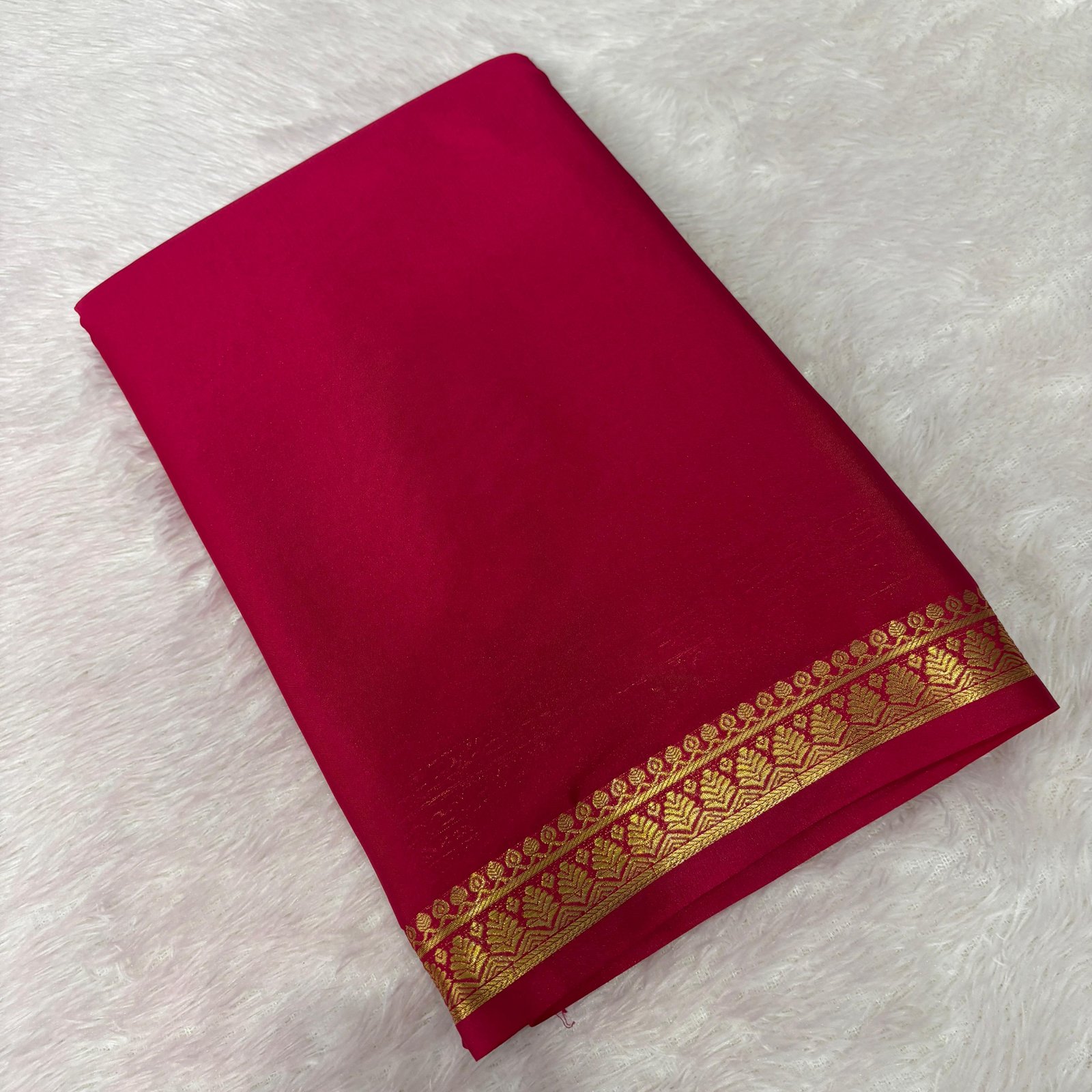 Premium Semi Mysore Silk Sarees with Piping Border image 3