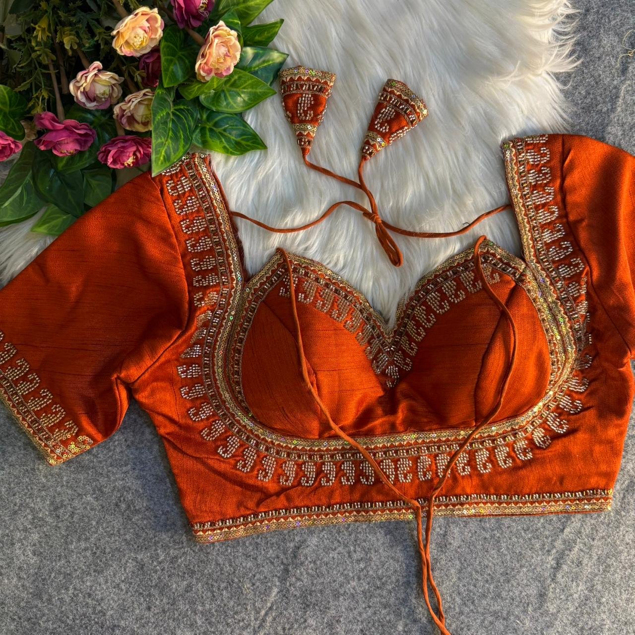 Heavy Jari  Sequence & Beads+ Thread Work image 5