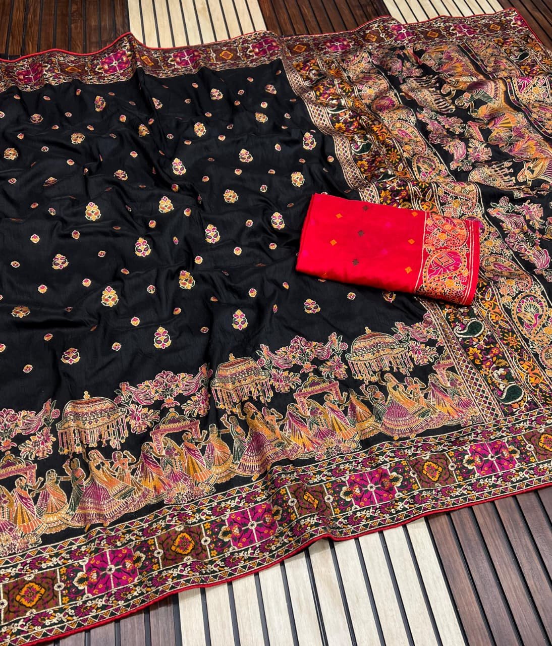 14 rajwadi pashmina saree image 4